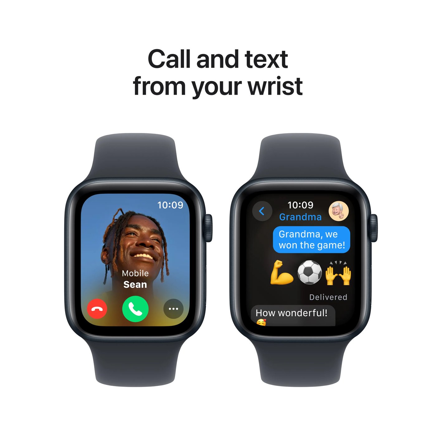 Apple Watch SE GPS 44 mm Midnight Case med Midnight Sport band M/L