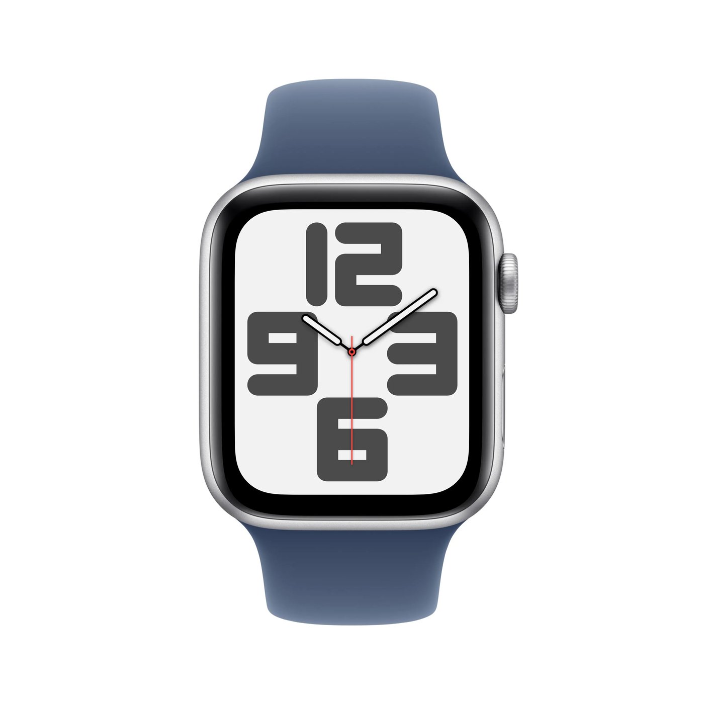 Apple Watch SE GPS 44 mm Silver Case med Denim Sport band M/L