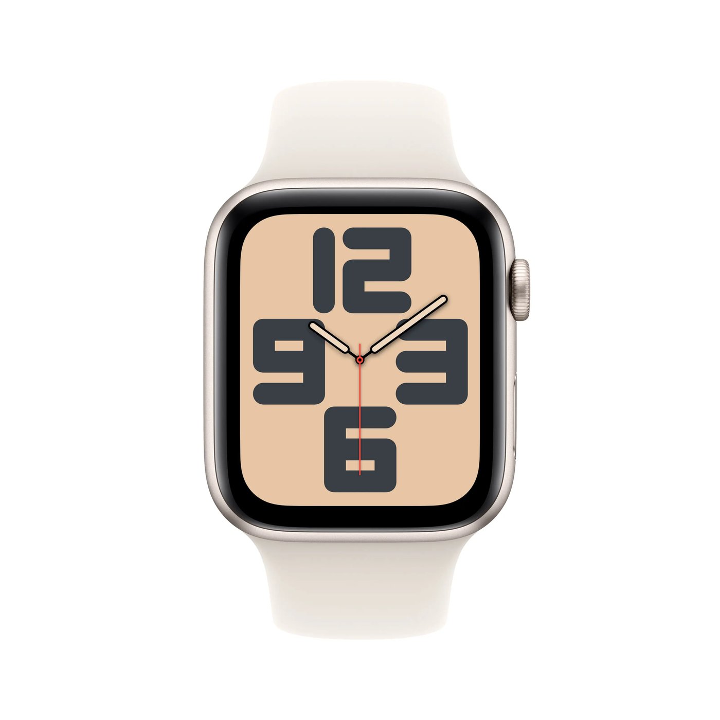Apple Watch SE GPS 44 mm Starlight Case med Starlight Sport band S/M