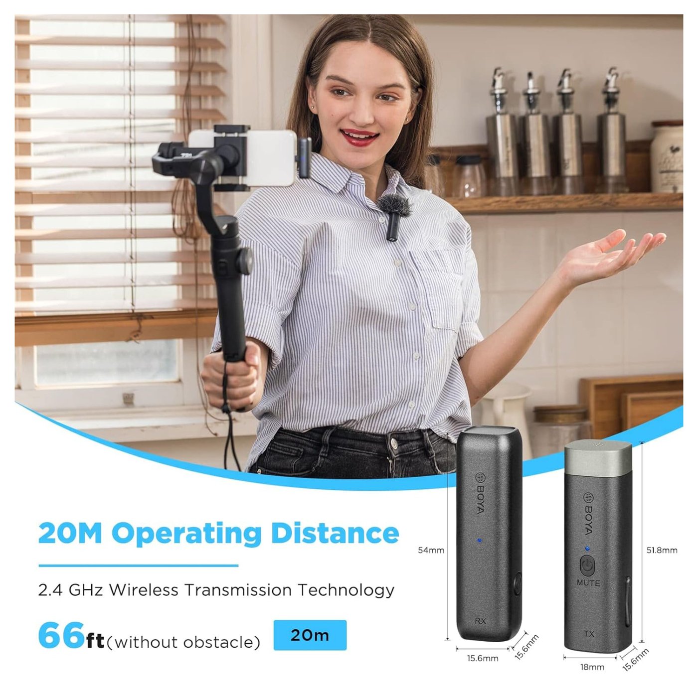 Boya BY-WM3 trådlös mikrofon lightning