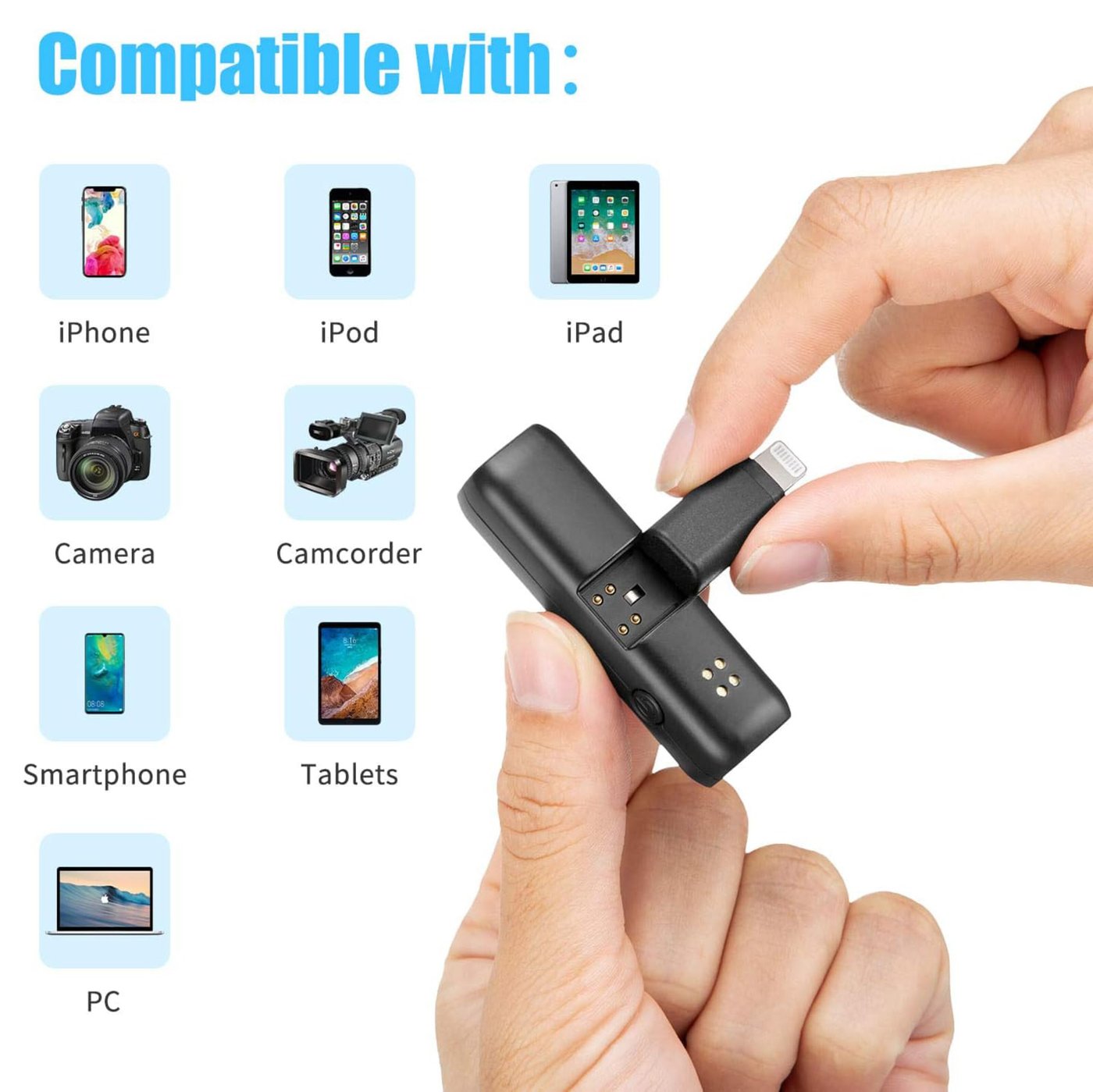 Boya BY-WM3 trådlös mikrofon lightning