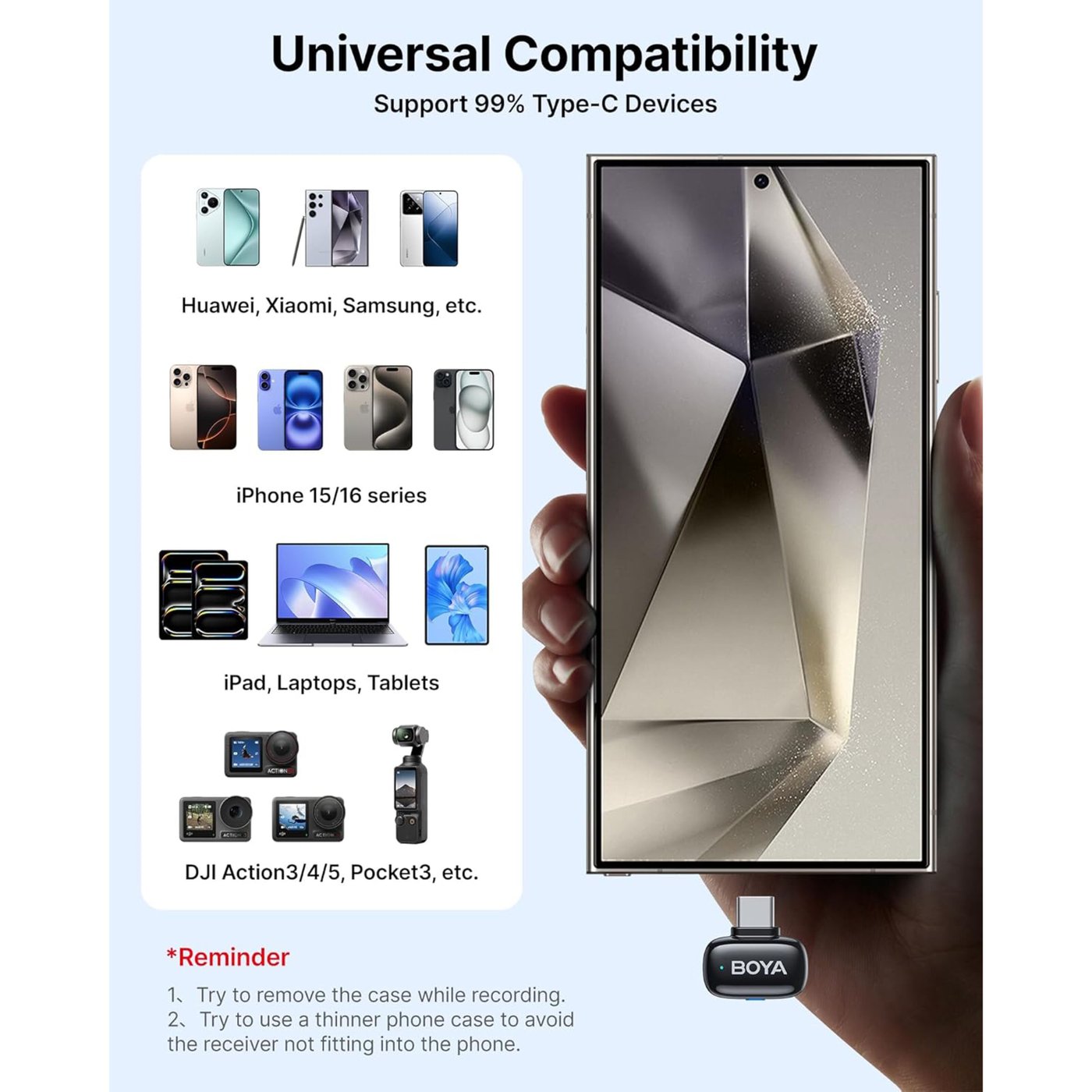 Boya Mini-14 trådlös mikrofon