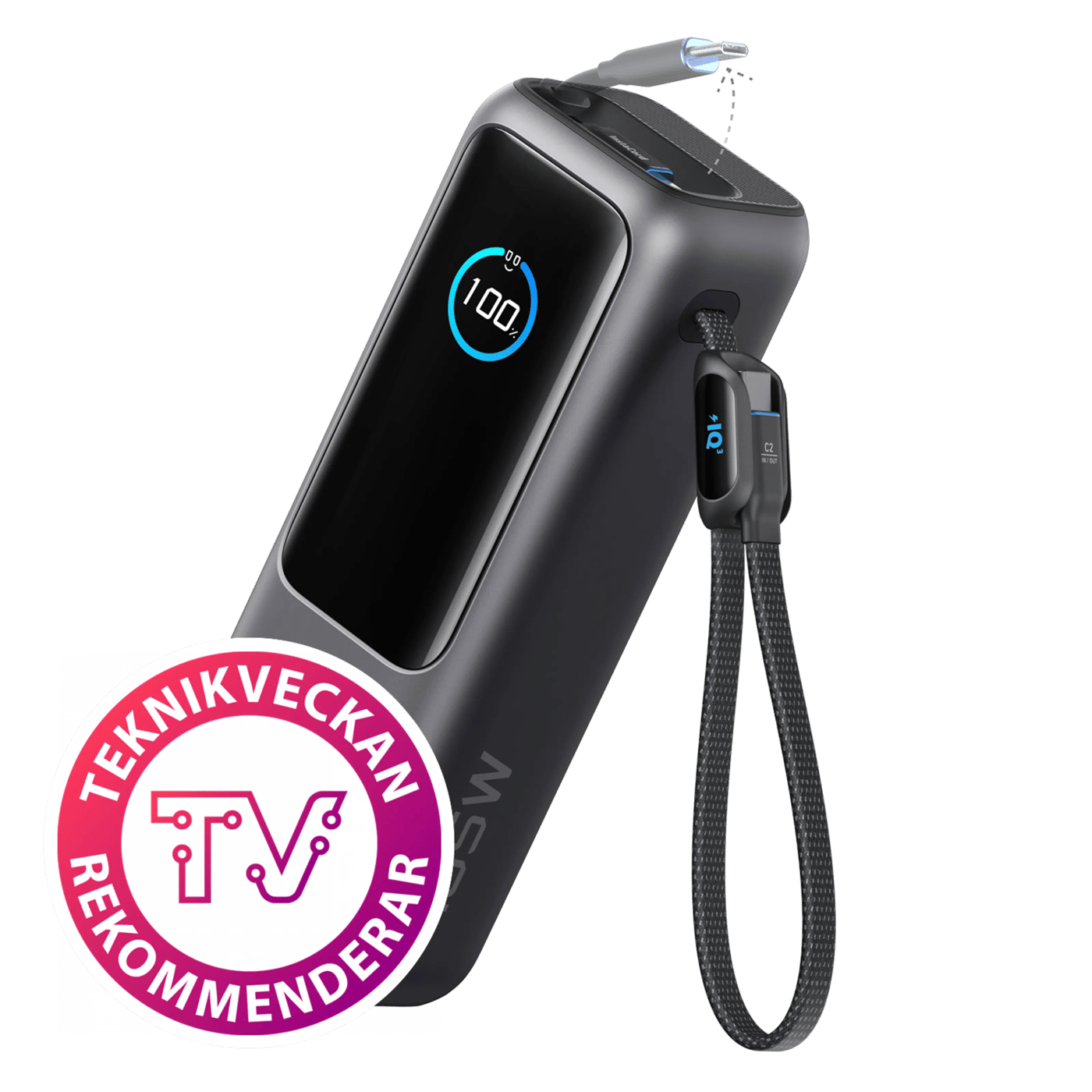Anker Powerbank 165 W 25000 mAh med kablar