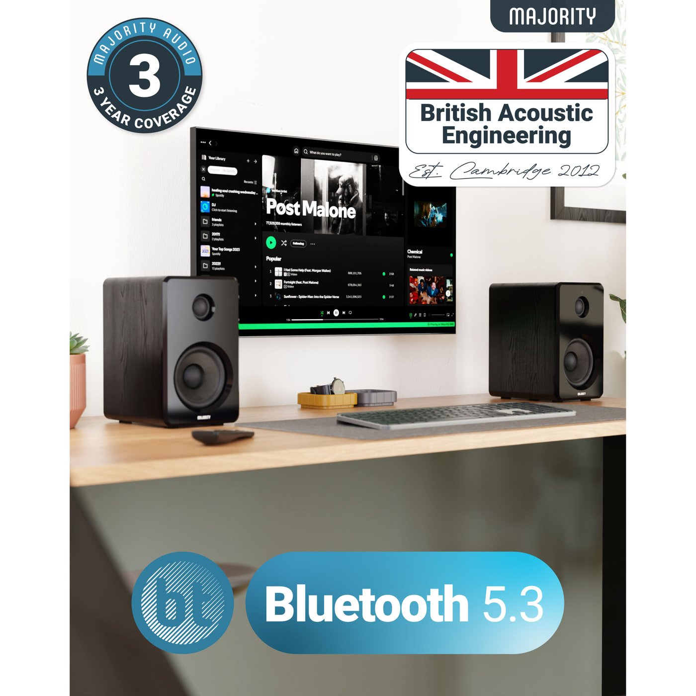 Majority D40 Aktive høyttalere