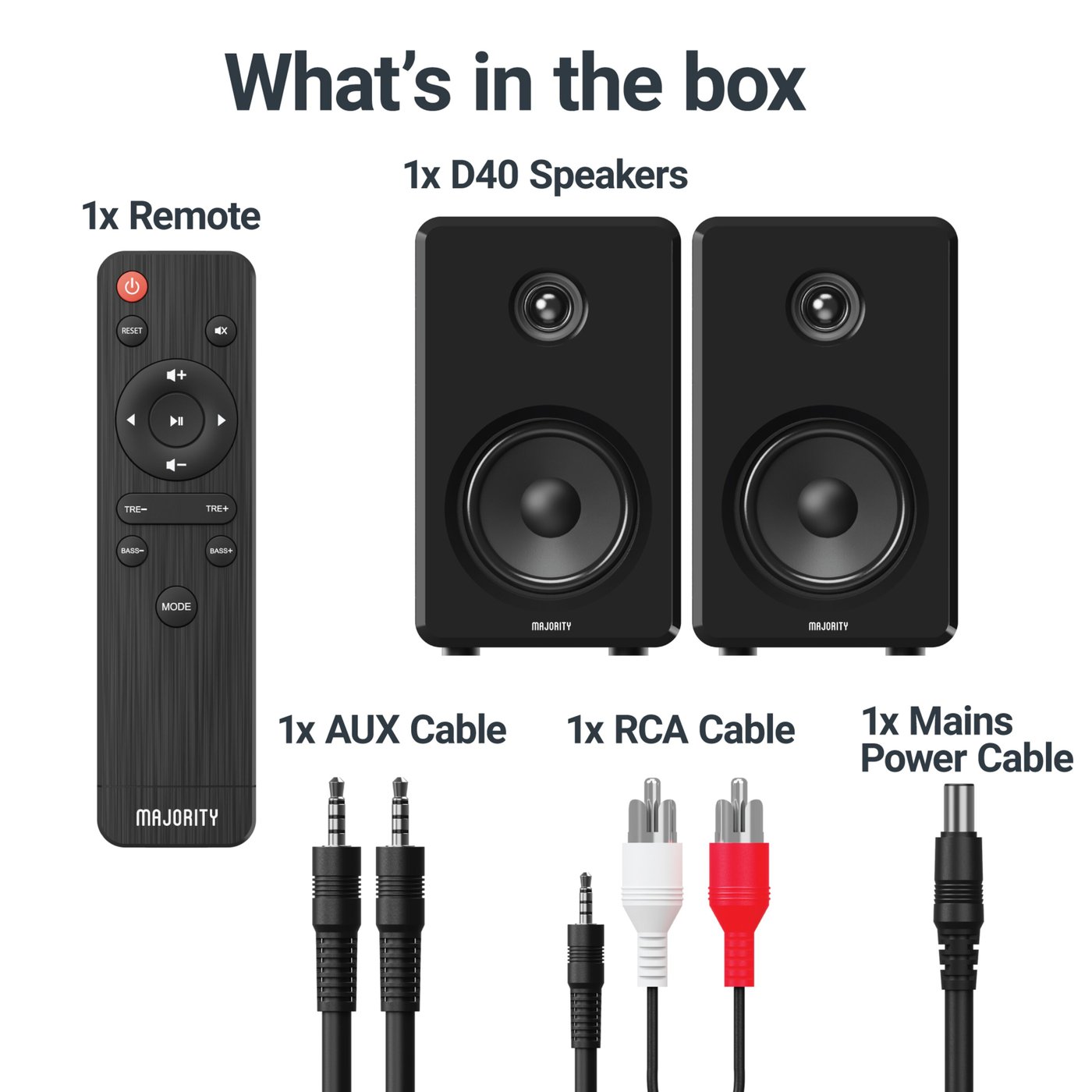 Majority D40 Aktive høyttalere