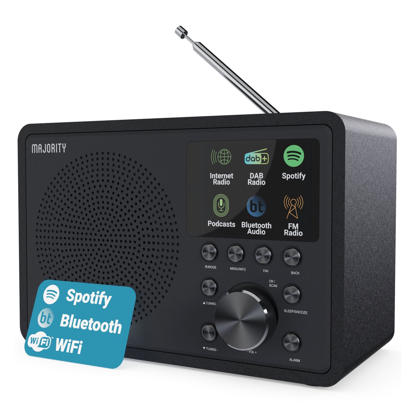 Majority Touro Internet Radio med Wifi och AM/FM