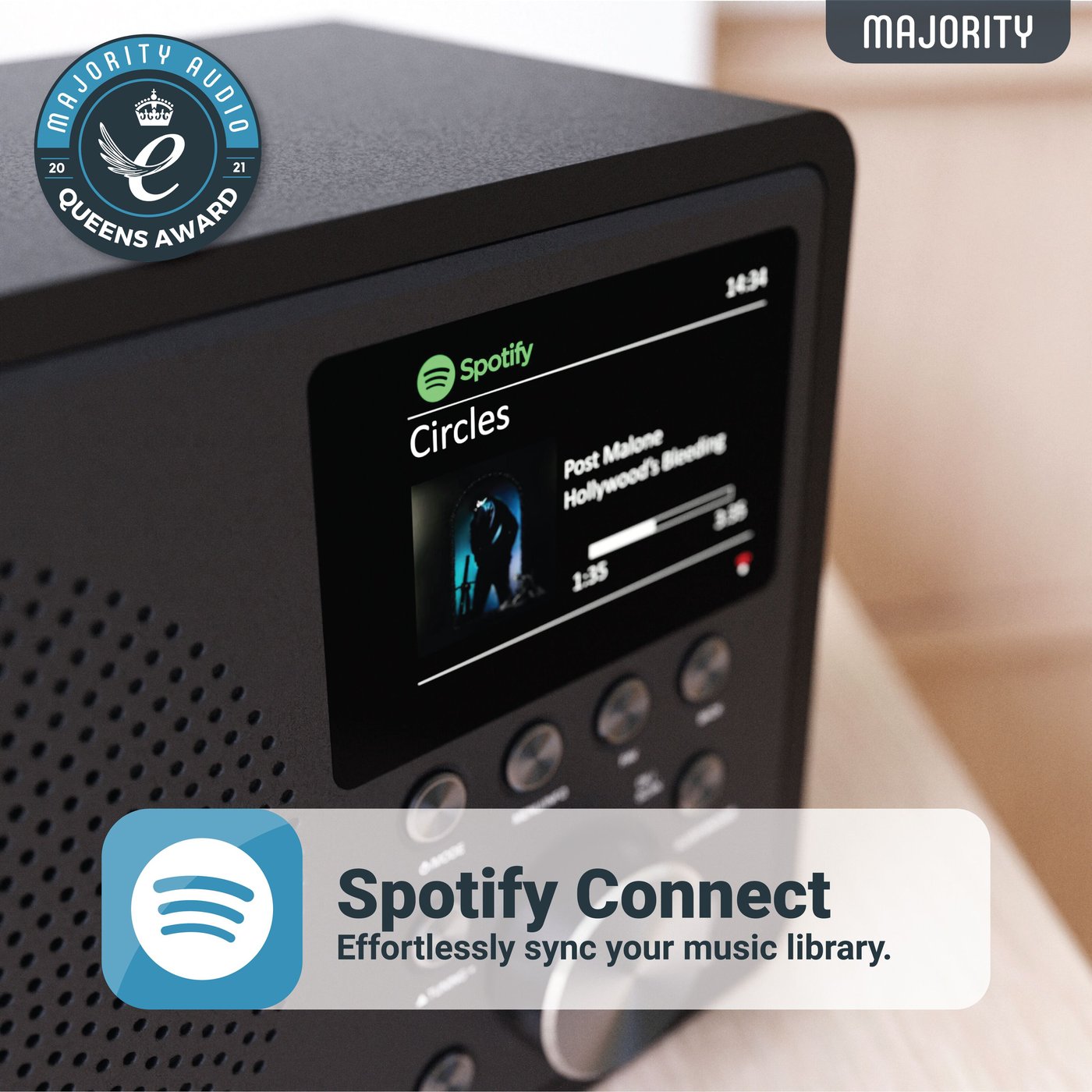 Majority Touro Internet Radio med Wifi och AM/FM