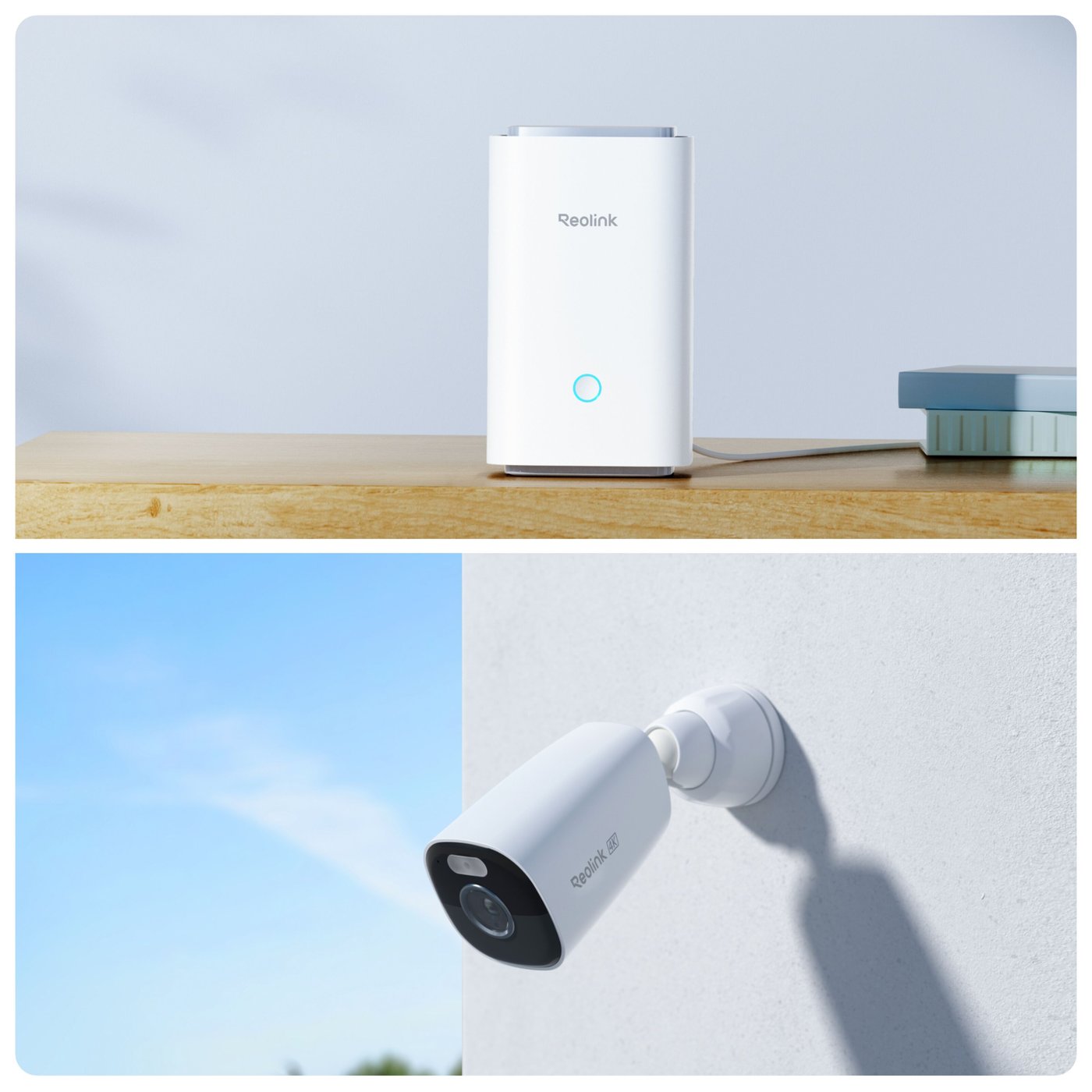 Reolink Home Hub med 2x Argus Eco Ultra 4K-kamera