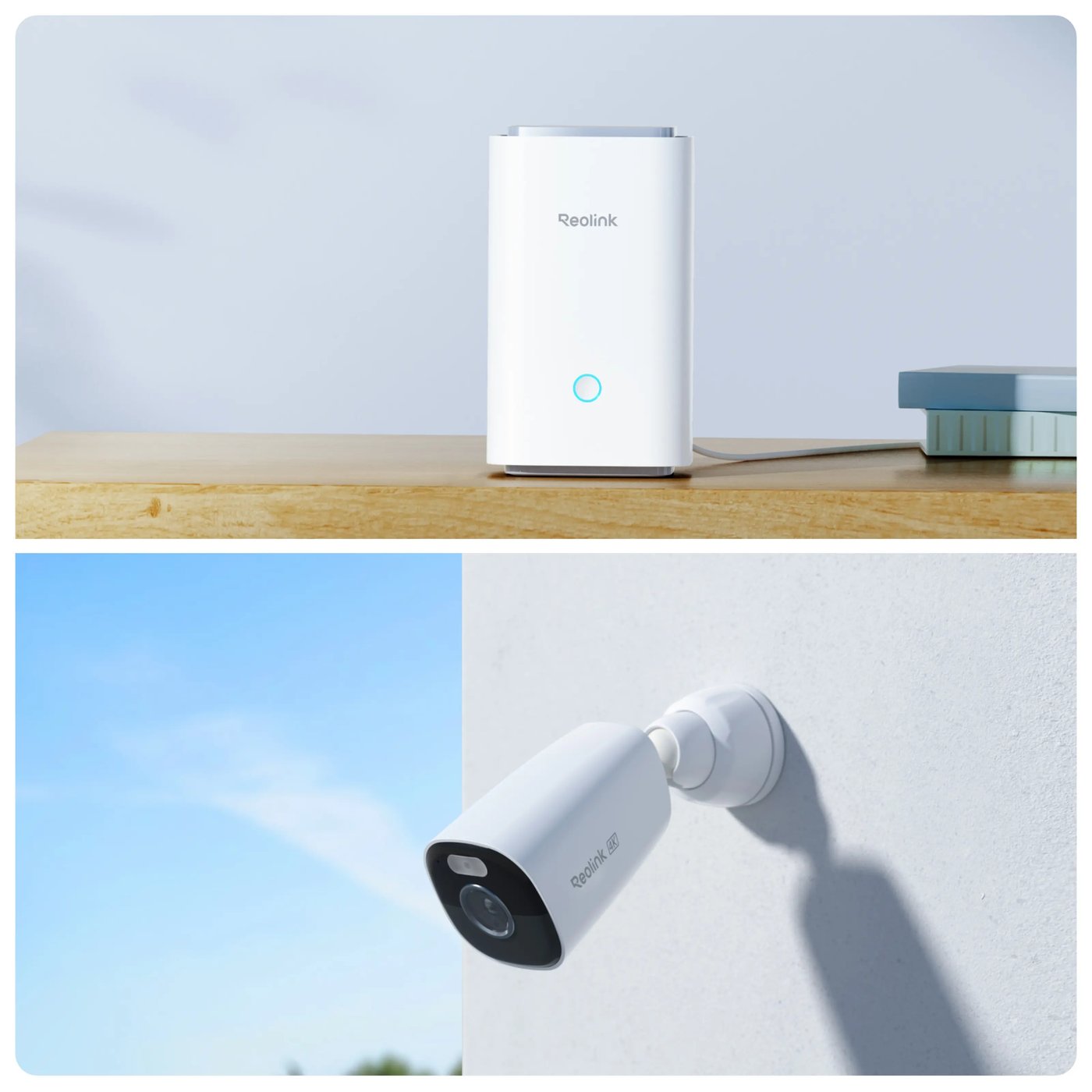 Reolink Home Hub med 2x Argus Eco Ultra 4K-kamera