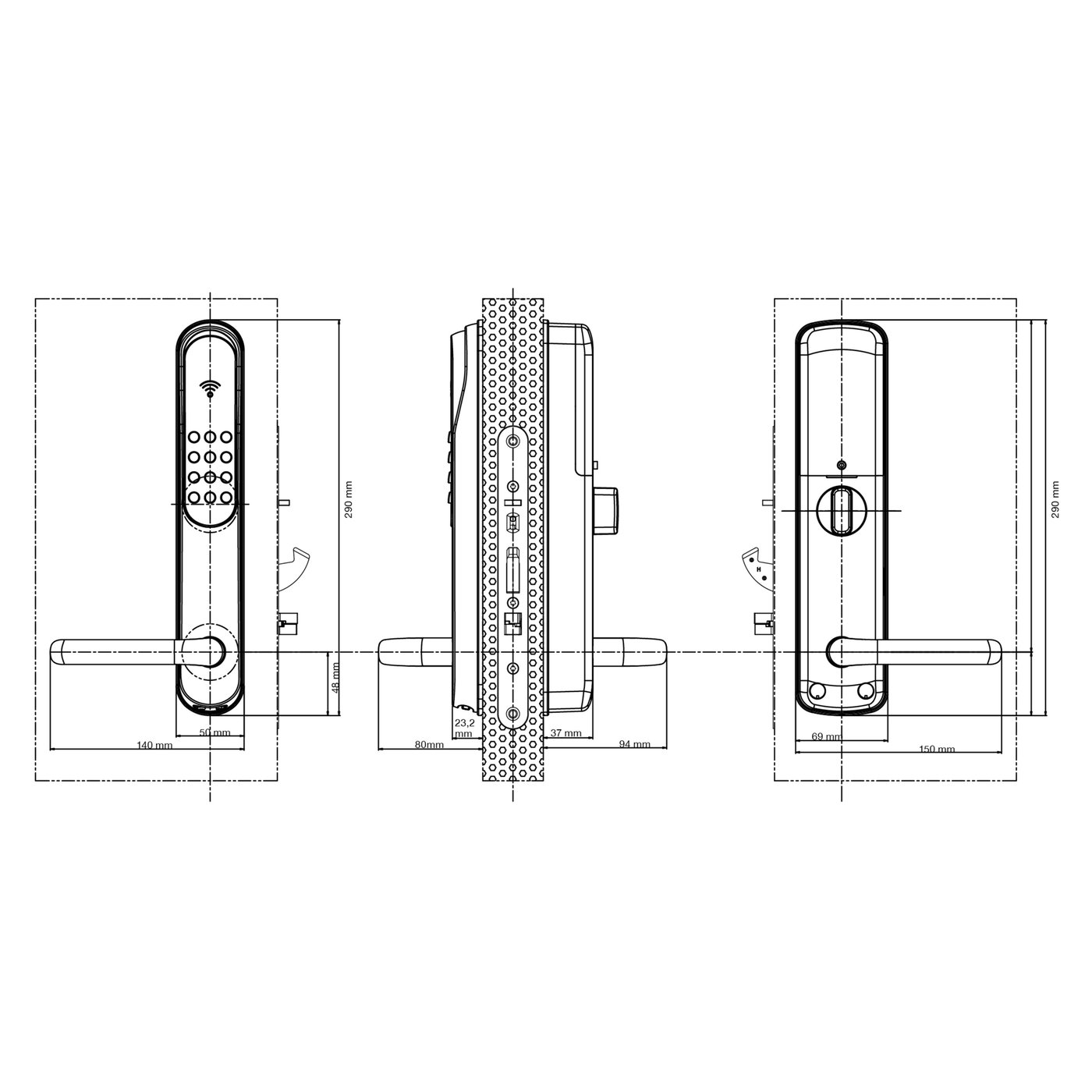 Yale Doorman Classic Home Svart