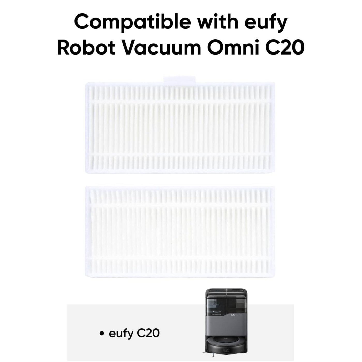 Eufy Tvättbara filter för Omni C20 (2-pack)