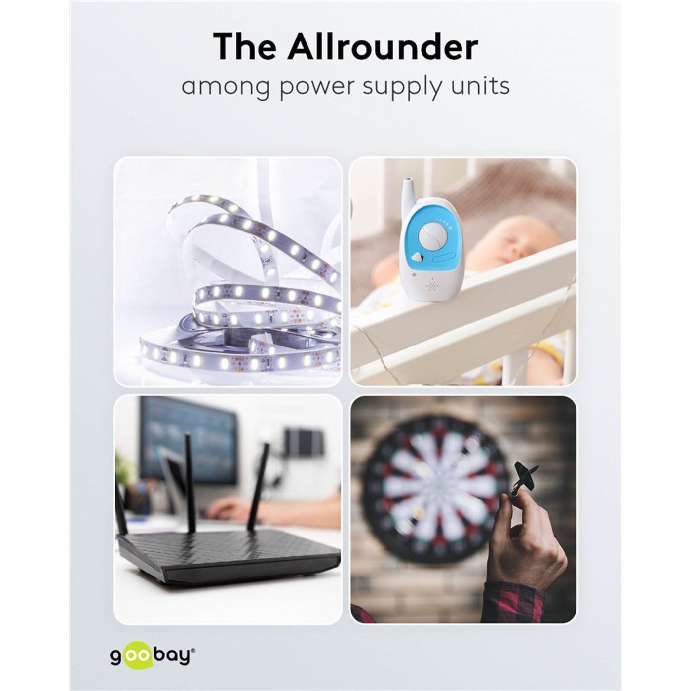 Justerbar strømadapter 3–12 V (DC) 3,6 W