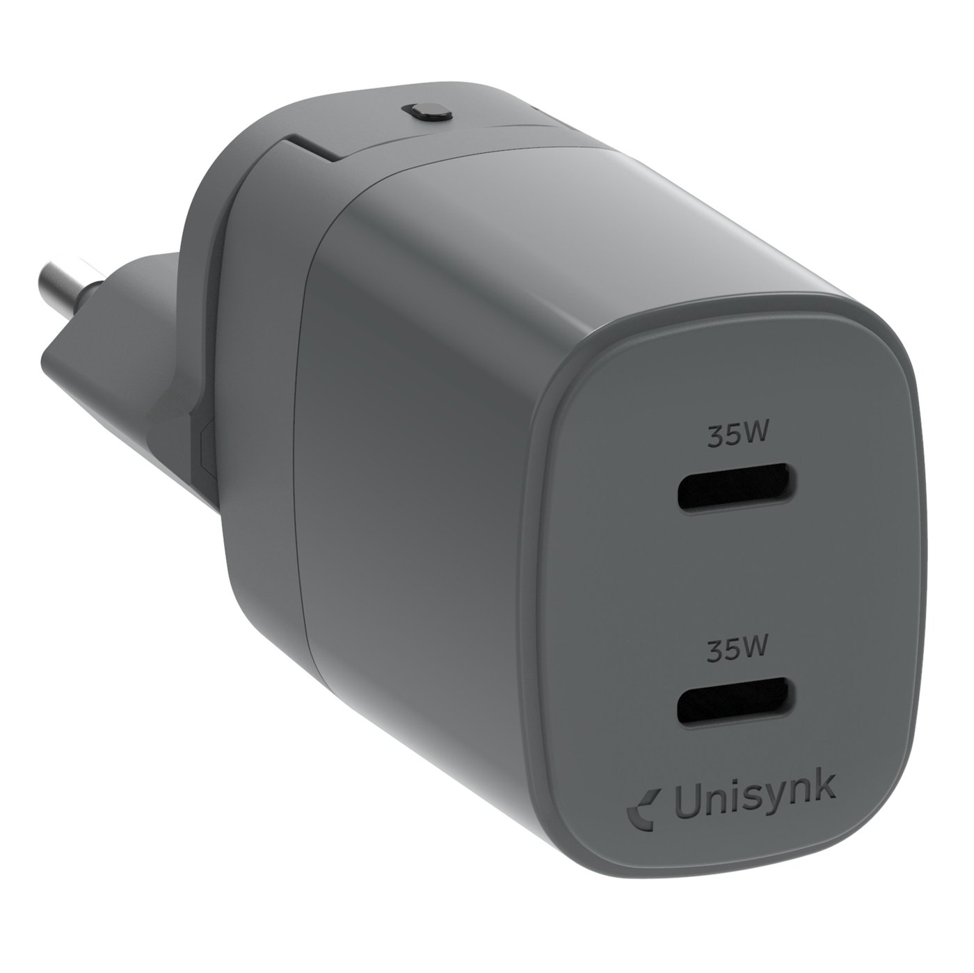 Unisynk Kompakt 2-ports lader for reisen – 35 W