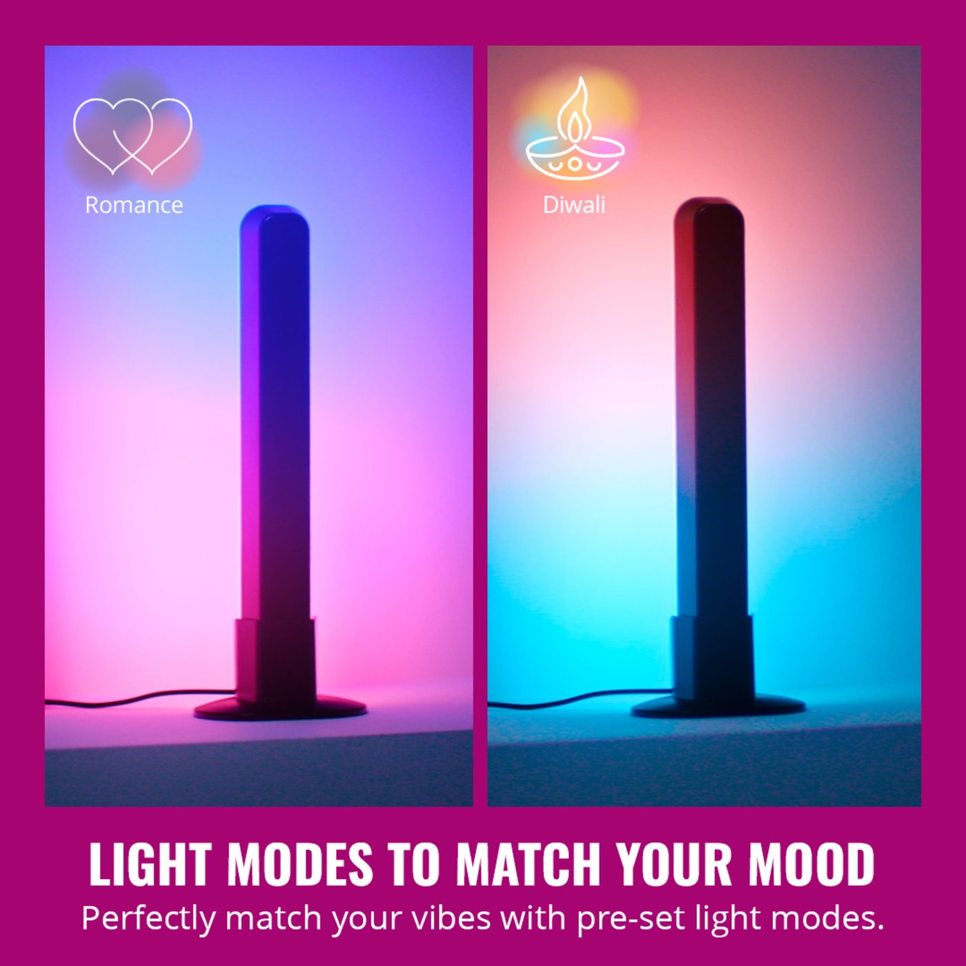 WiZ Gradient Light Bars RGBIC 2-pk.