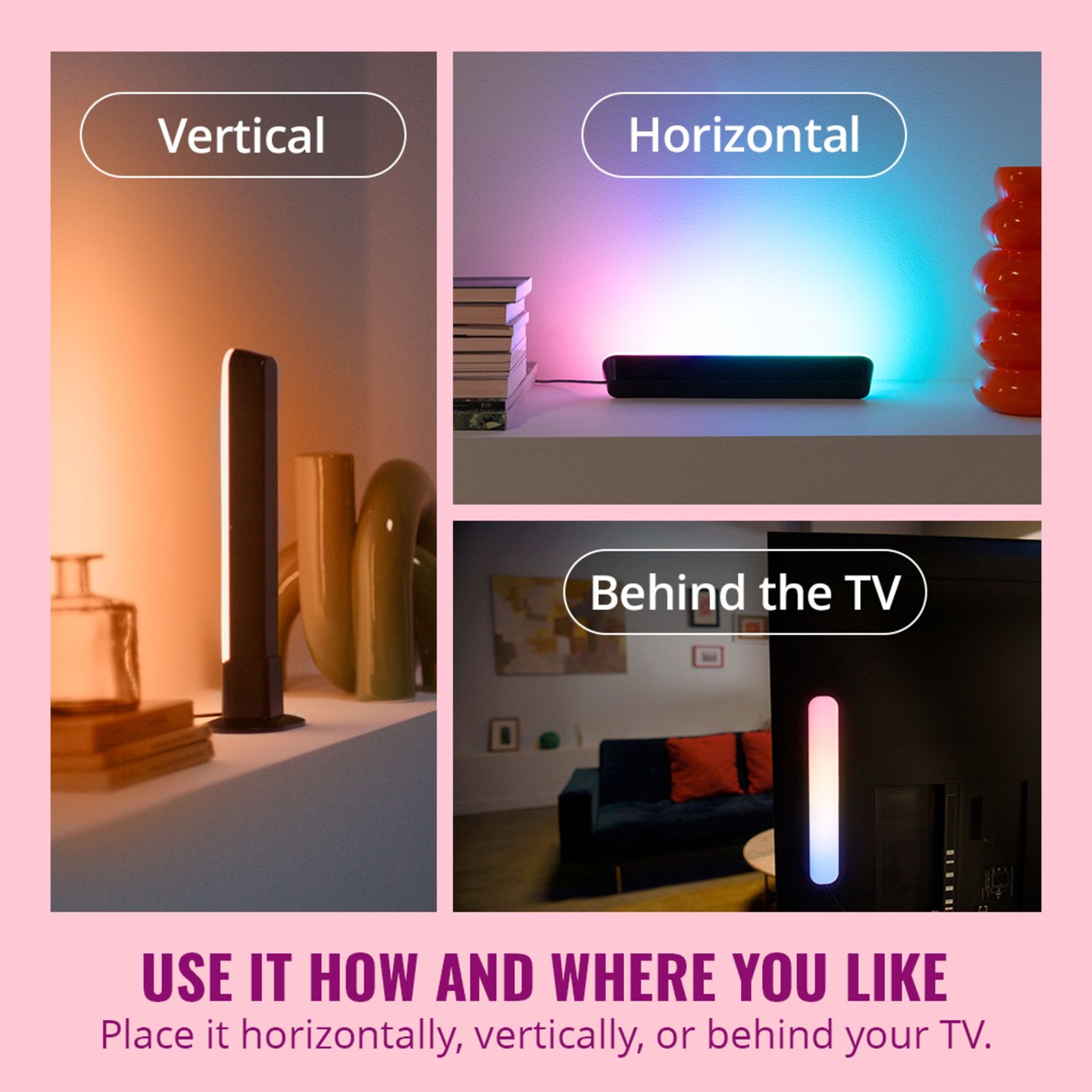 WiZ Gradient Light Bars RGBIC 2-pk.