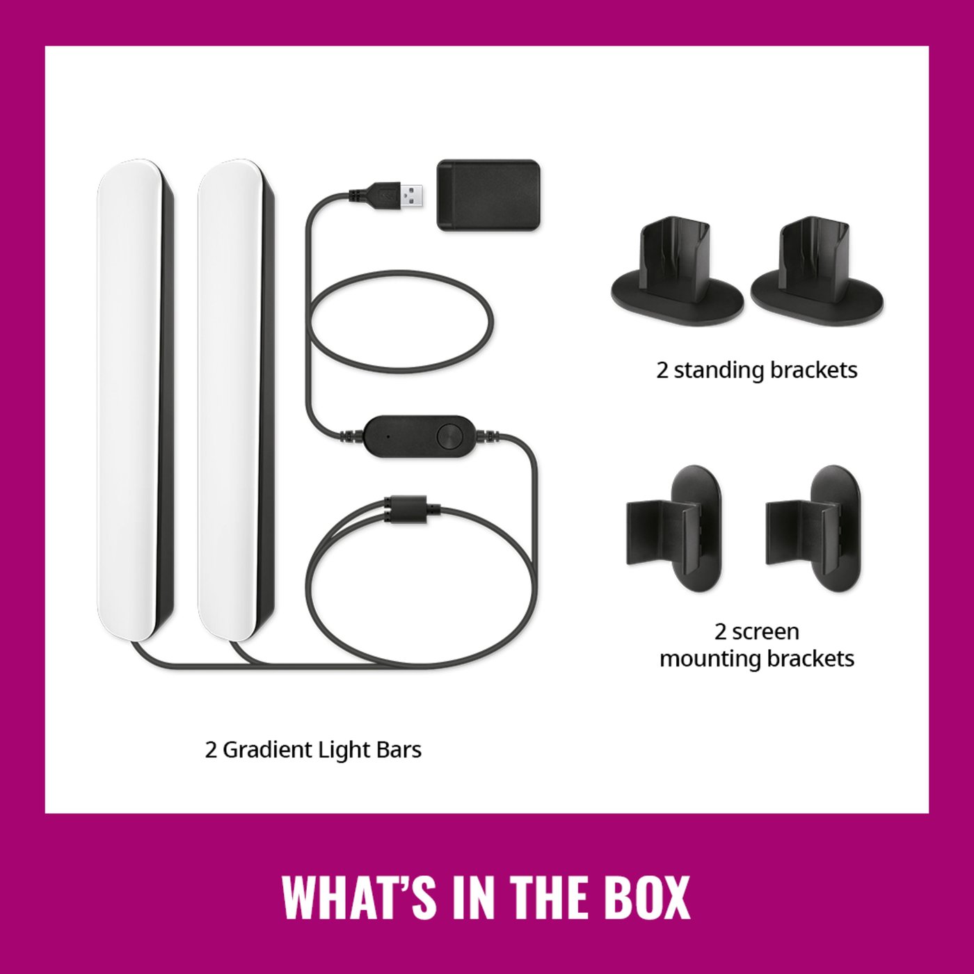 WiZ Gradient Light Bars RGBIC 2-pk.