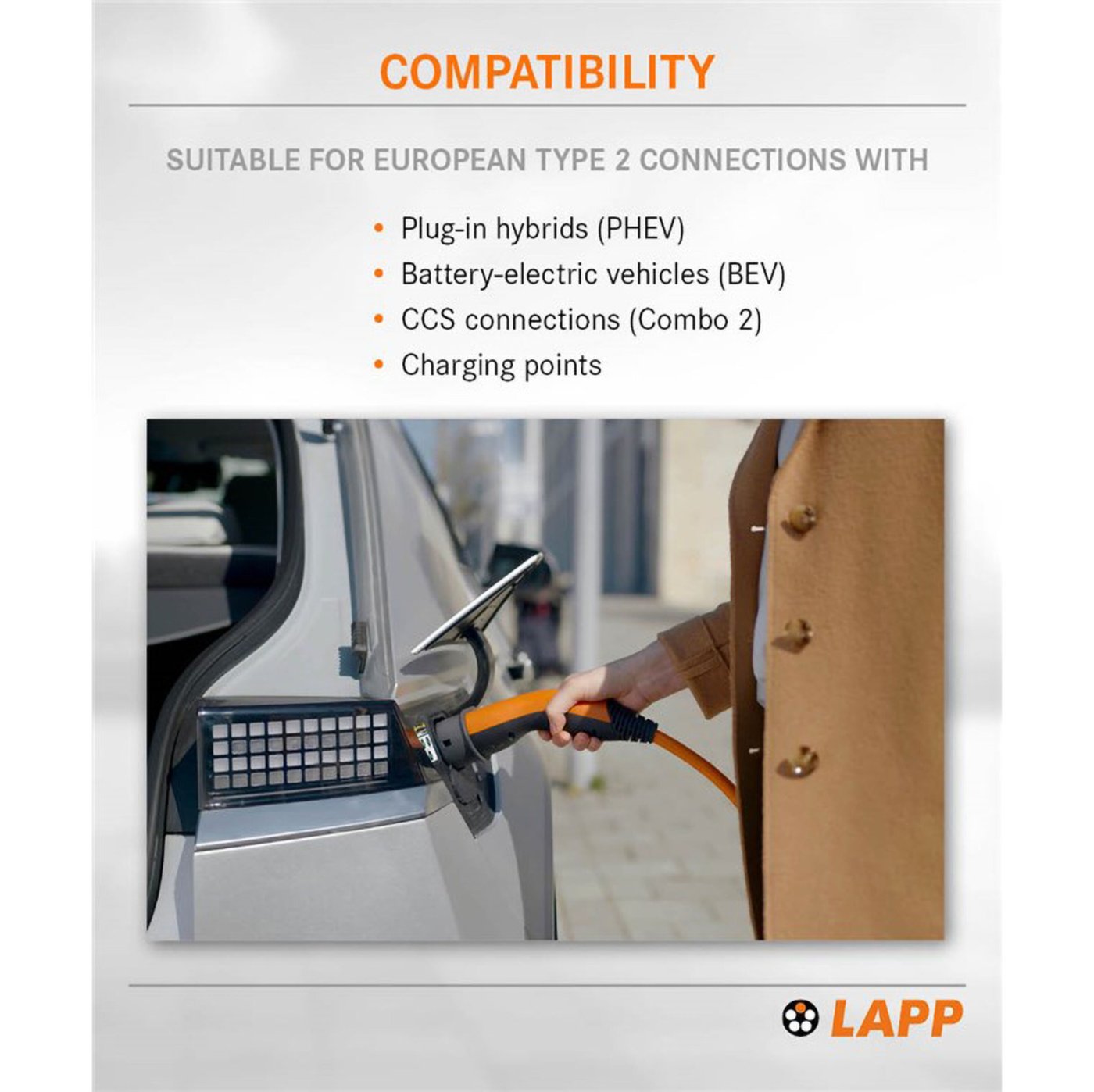 Ladekabel for elbil 11 kW - spiralkabel 5 m