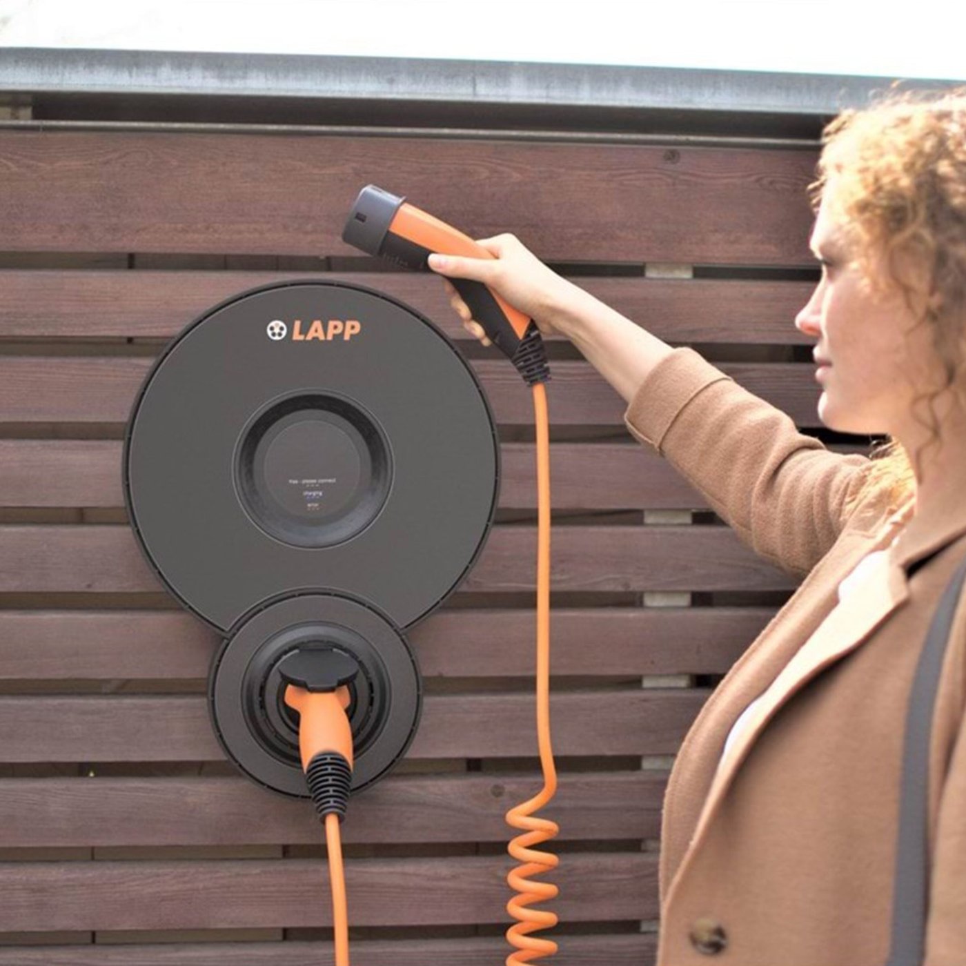 Ladekabel for elbil 11 kW - spiralkabel 5 m