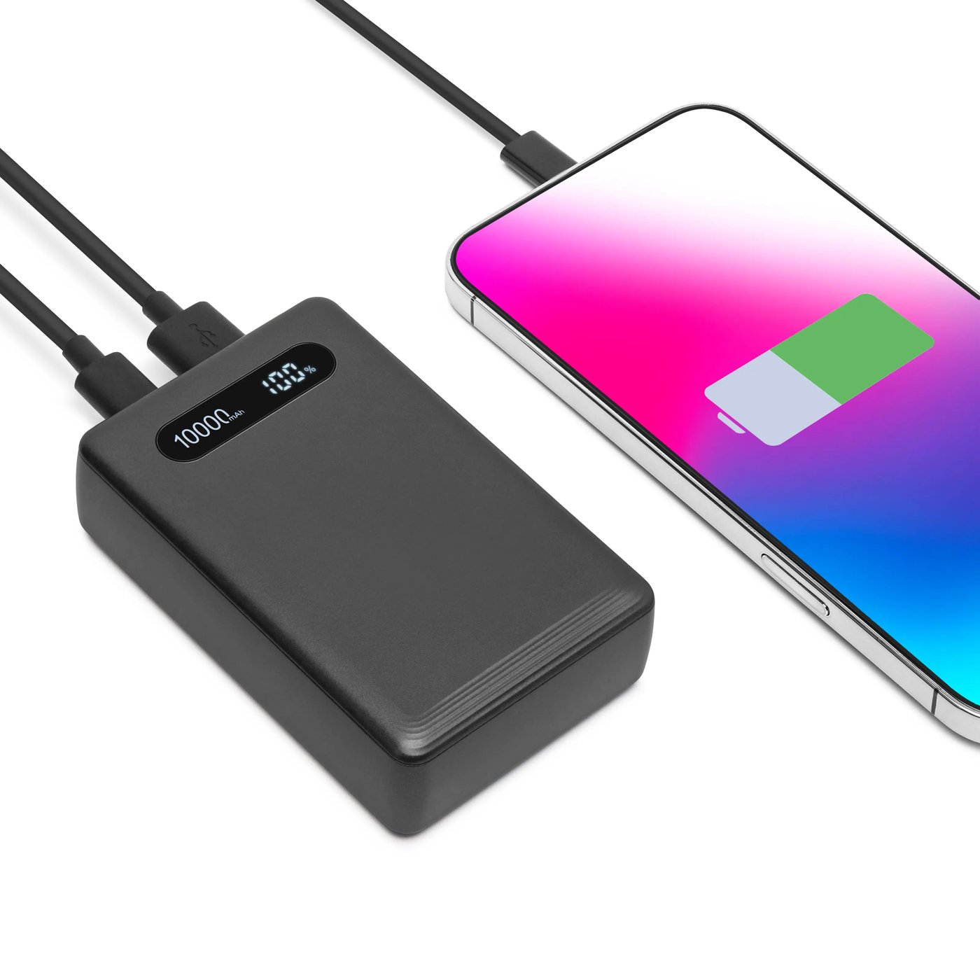 Linocell Powerbank 10000 mAh med 20W laddning Svart