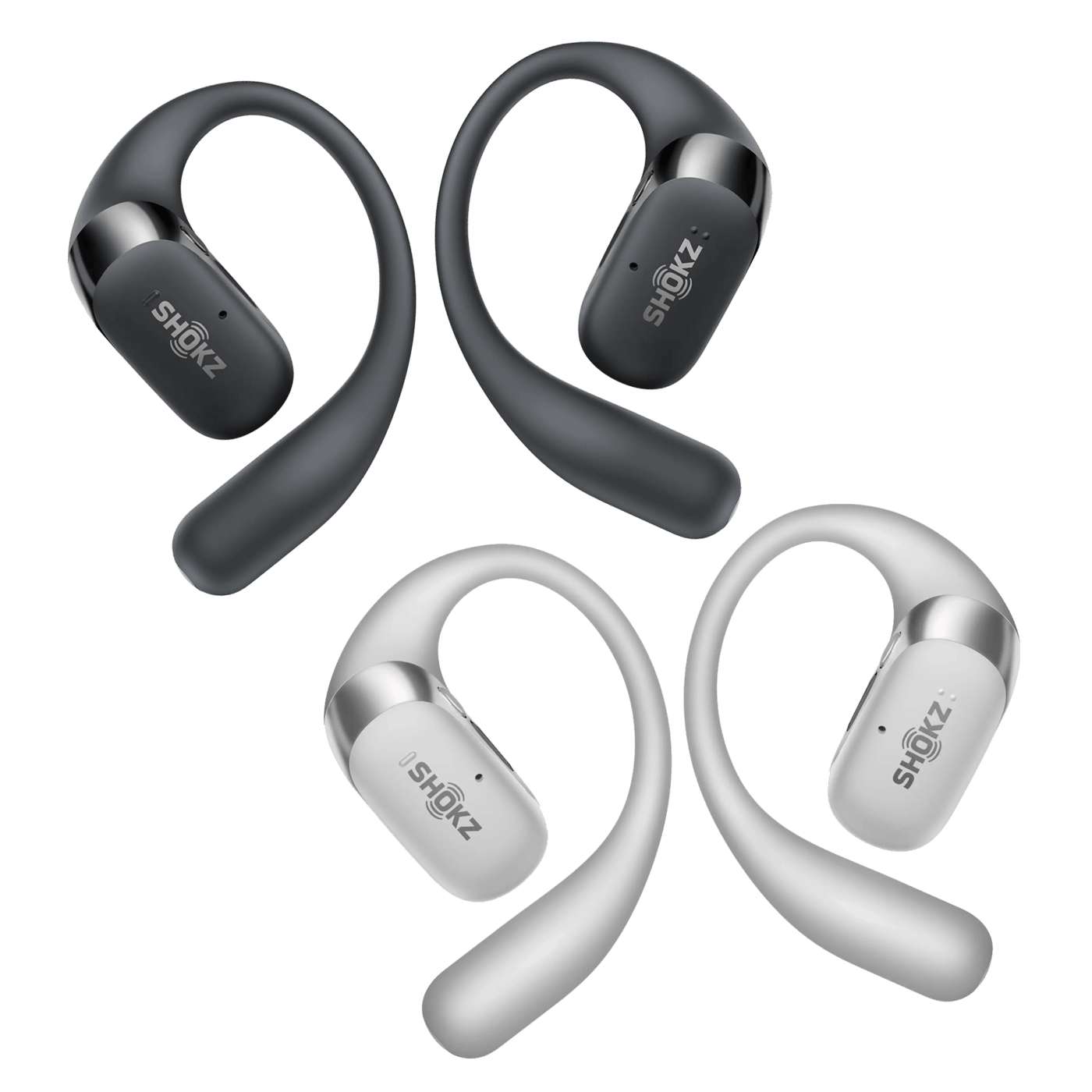 Shokz OpenFit 2+ open-ear-hörlurar Grå