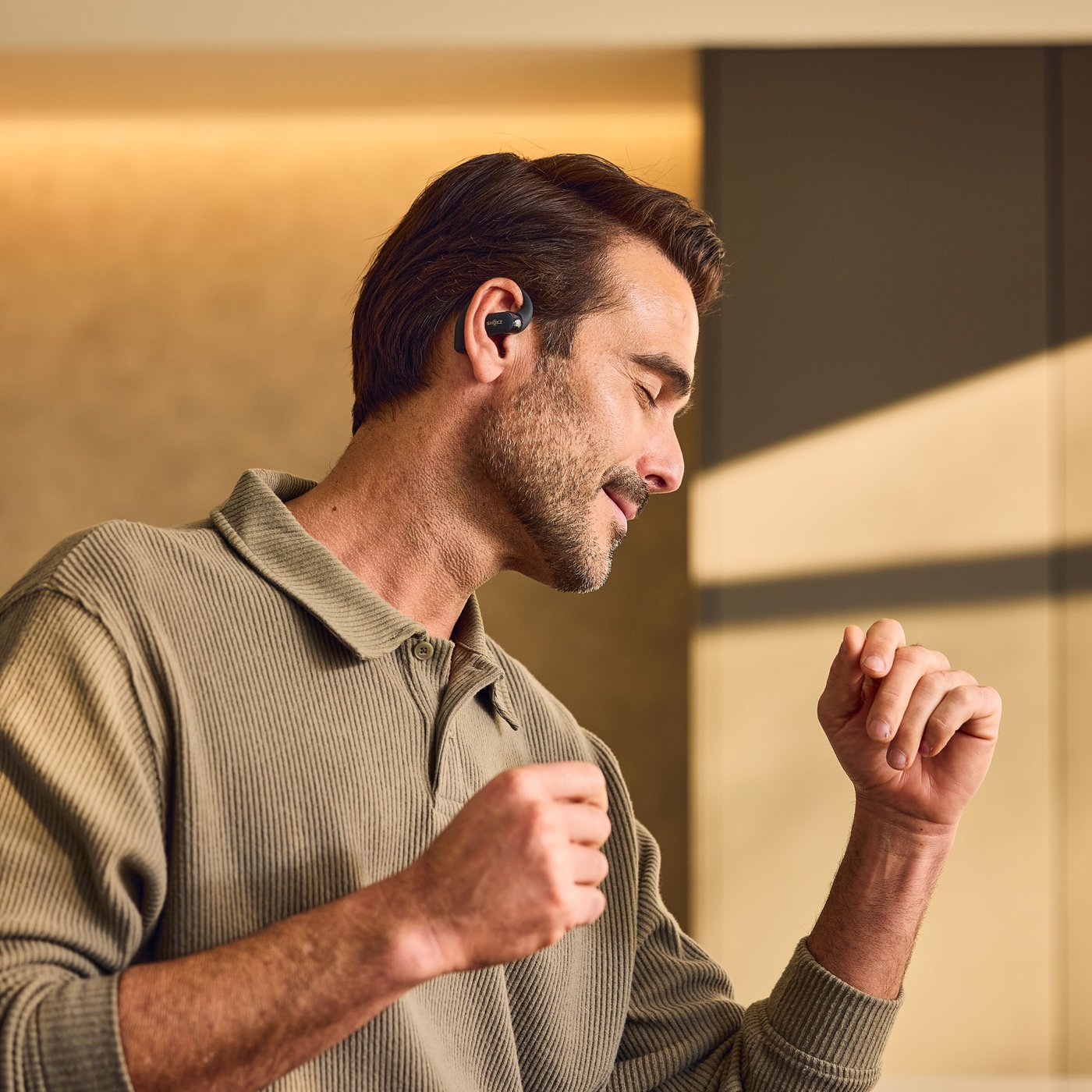 Shokz OpenFit 2+ TWS-hörlurar Grå