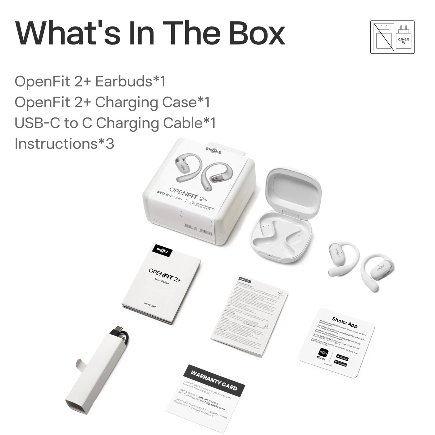 Shokz OpenFit 2+ open-ear-hodetelefoner Grå