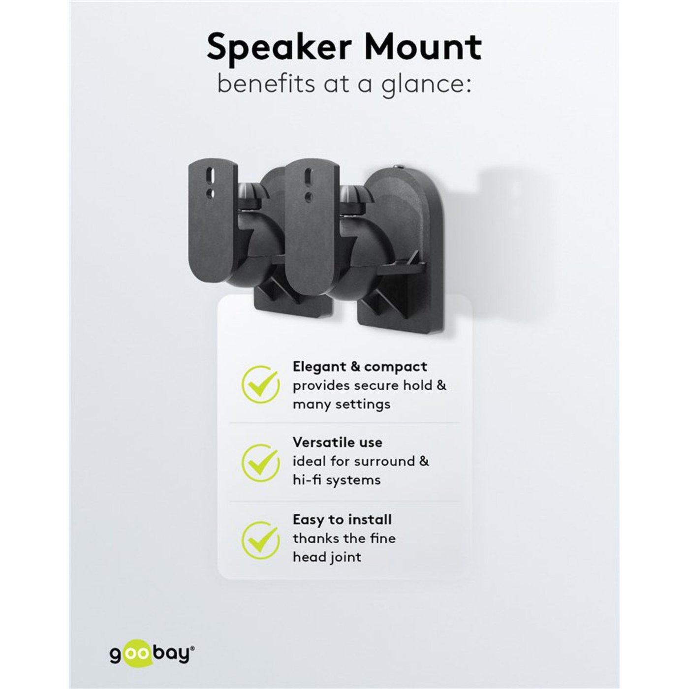 Universellt väggfäste för högtalare