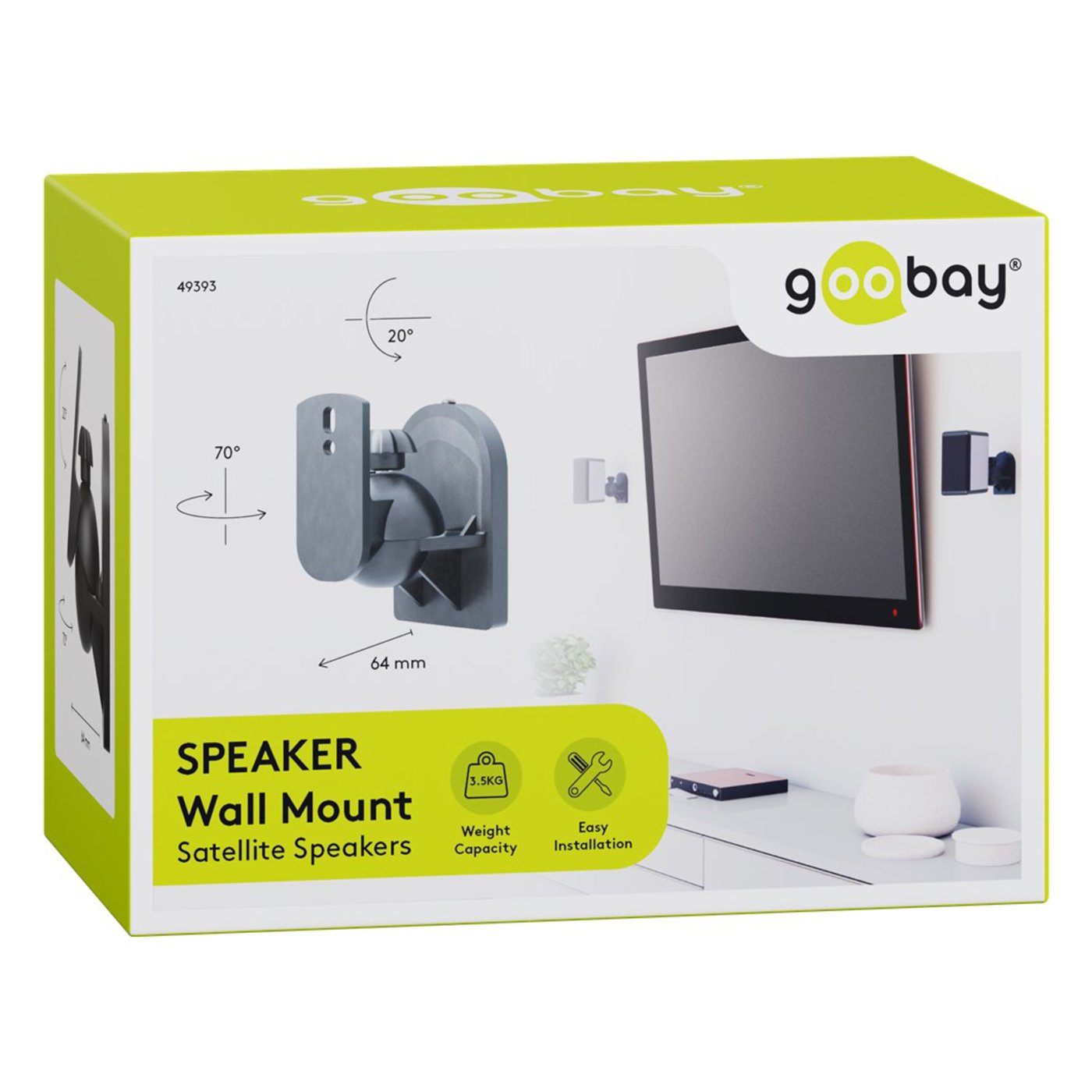 Universellt väggfäste för högtalare