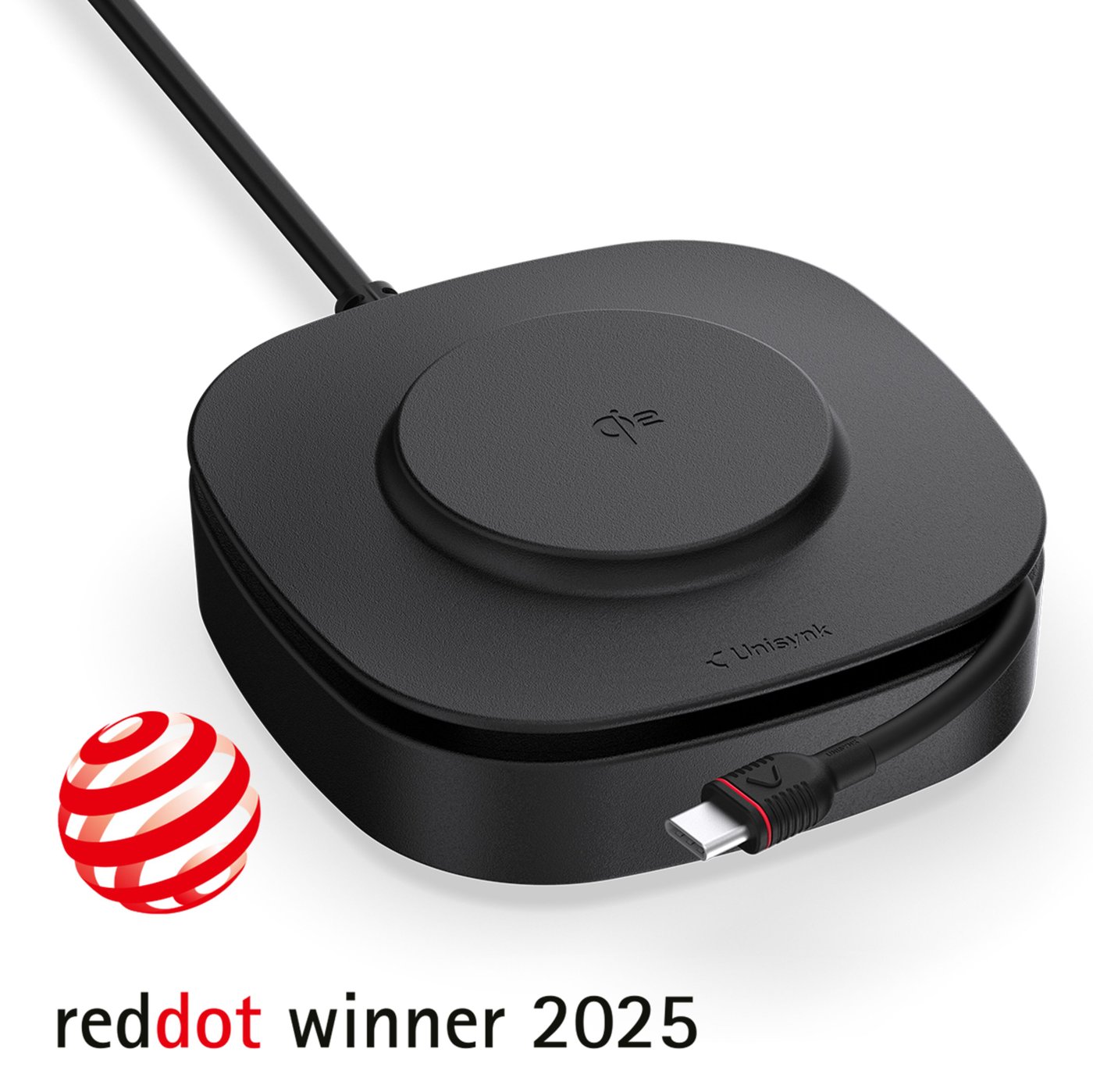 Unisynk USB-C Laptop/Qi2 2-i-1-laddare 80W