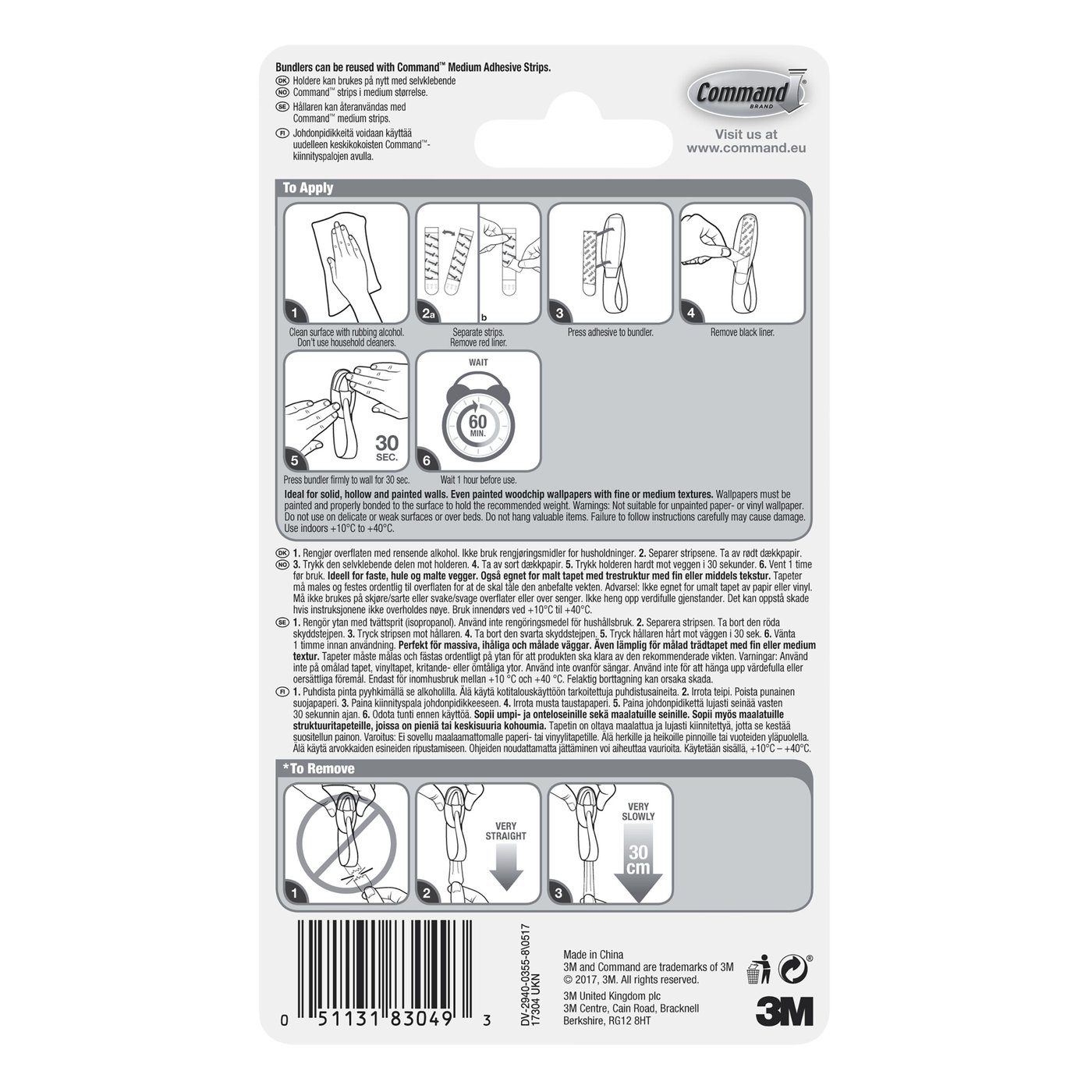 Command Kabelhållare Stora 2-pack