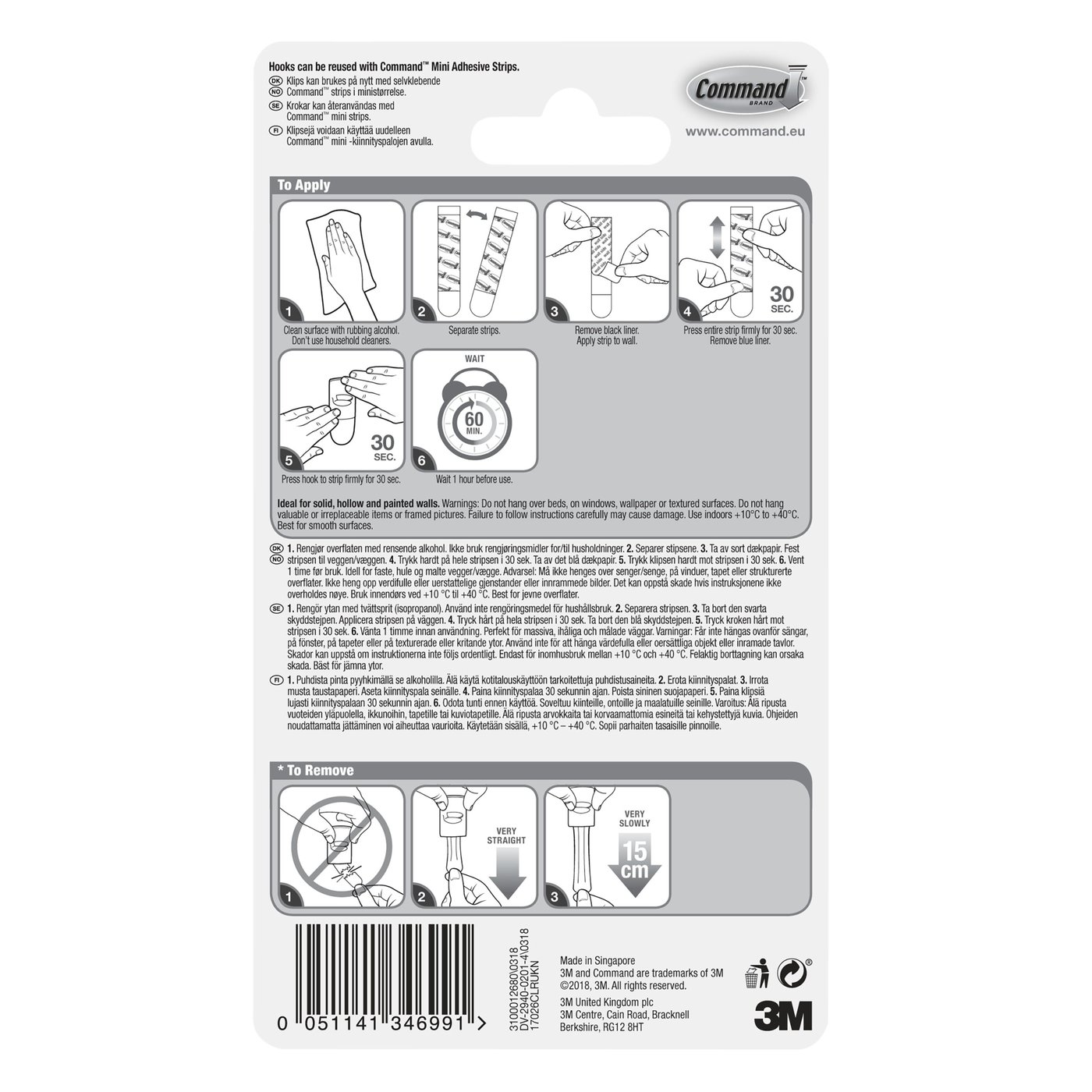 Command Kabelhållare Små 20-pack