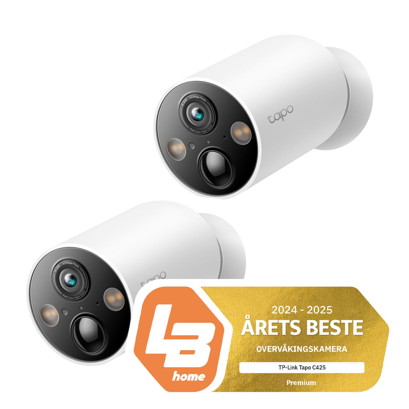 TP-link Tapo C425 Overvåkingskamera med wifi 2-pk.