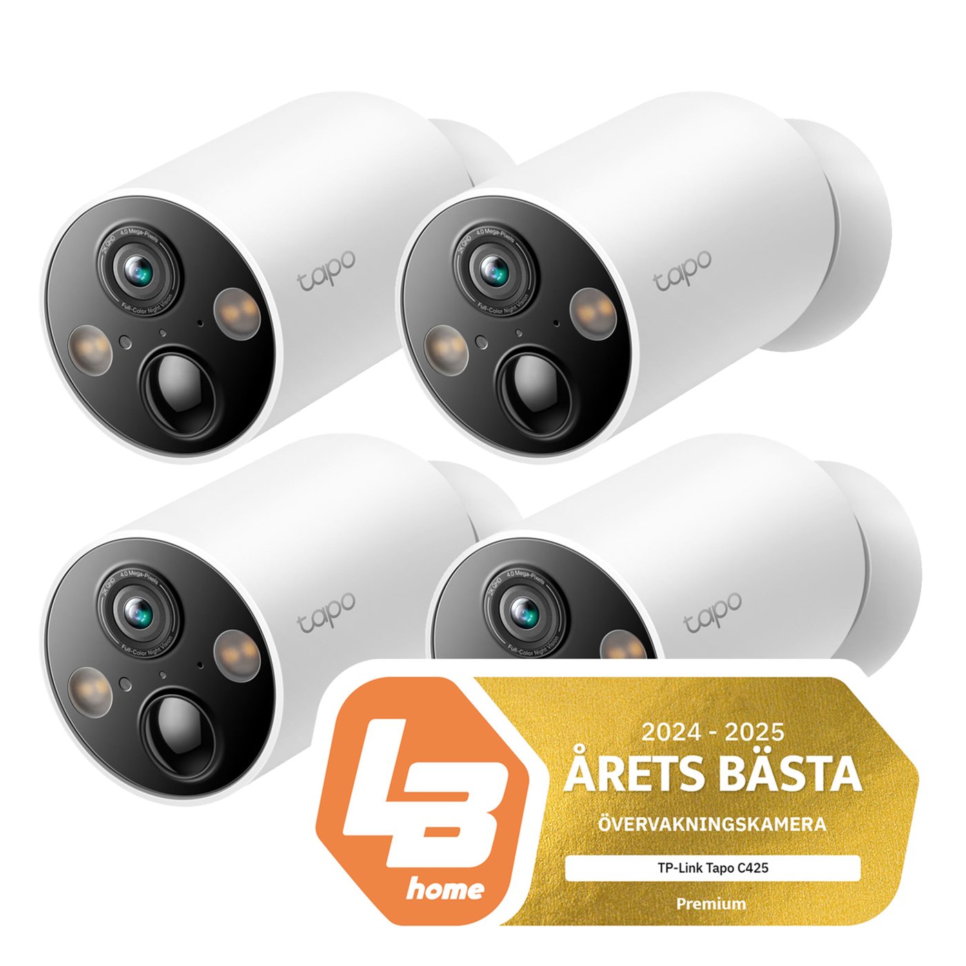 TP-link Tapo C425 Övervakningskamera med Wi-fi 4-pack