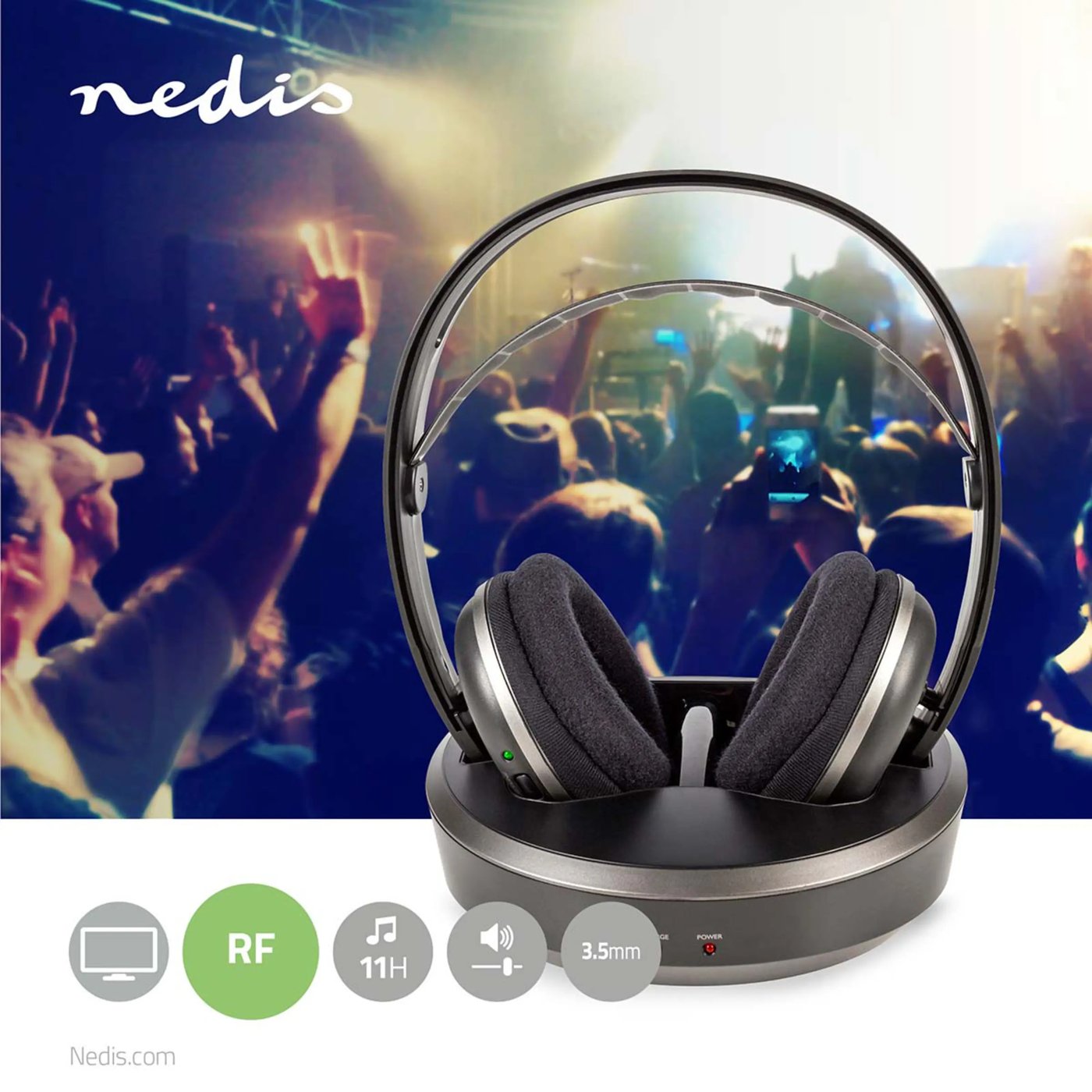 Nedis RF Trådløse hodetelefoner