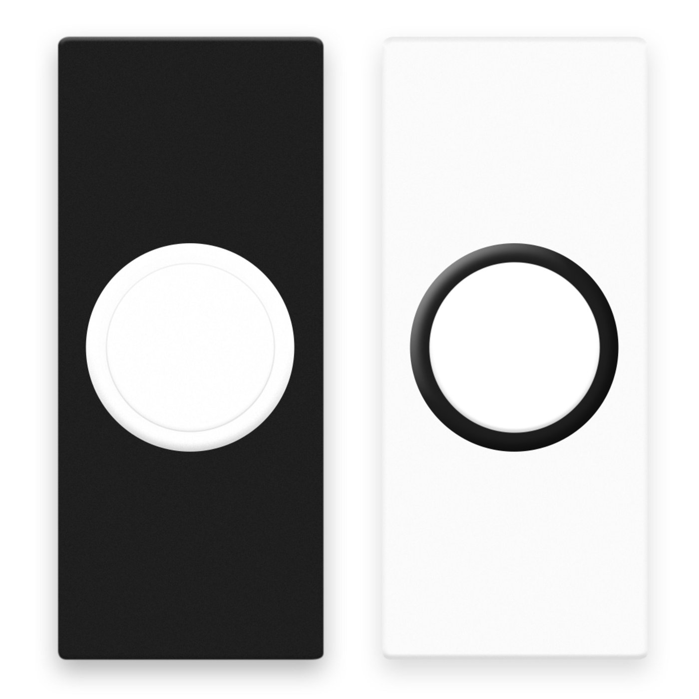 Tryckknapp för dörrklocka Svart