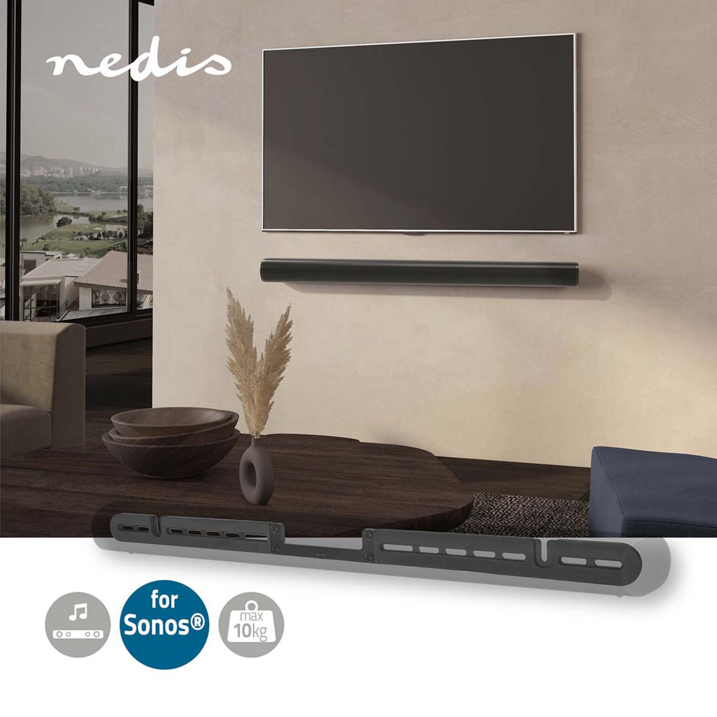 Nedis Soundbar feste for Sonos