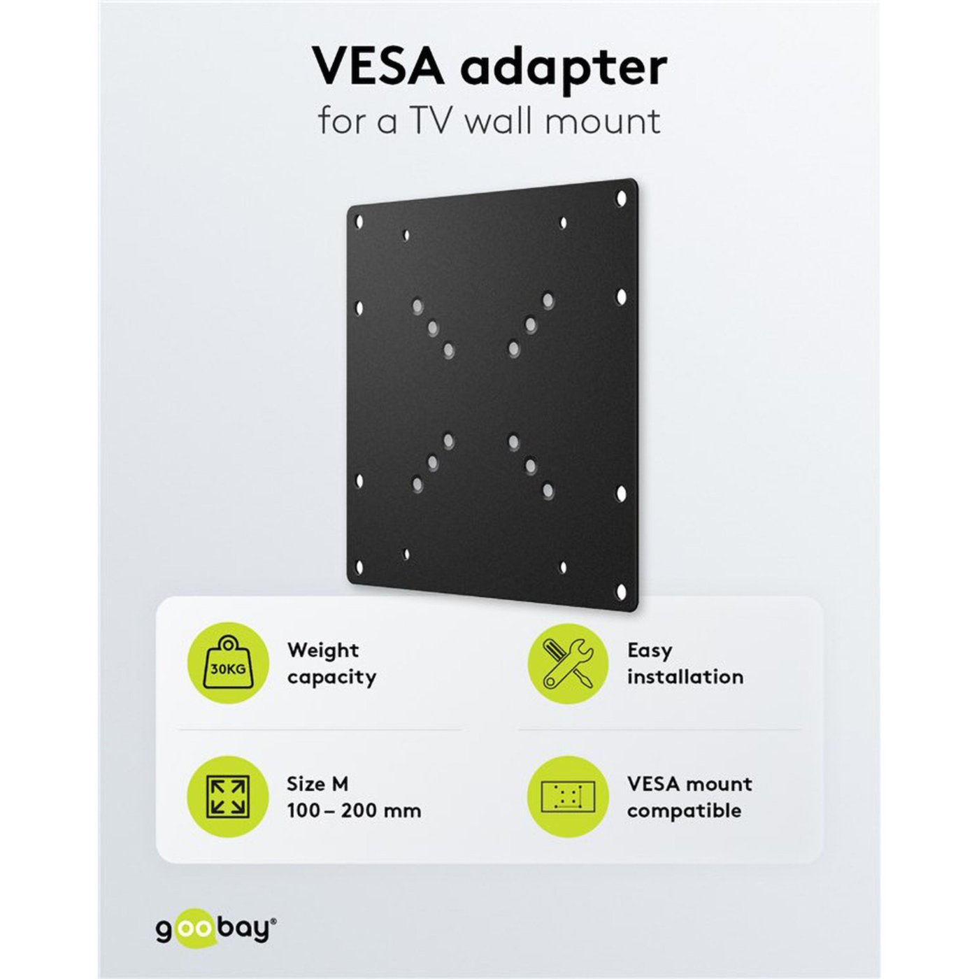 Adapter for veggfeste til TV