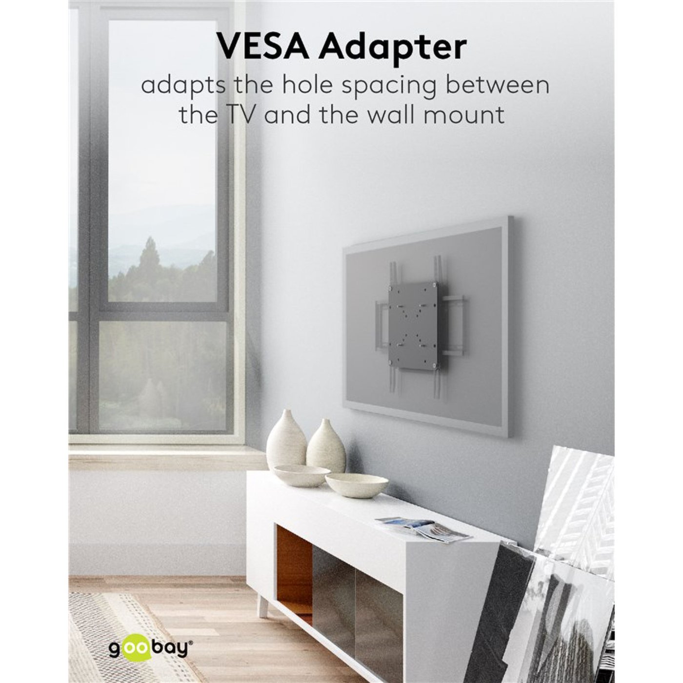 Adapter for veggfeste til TV