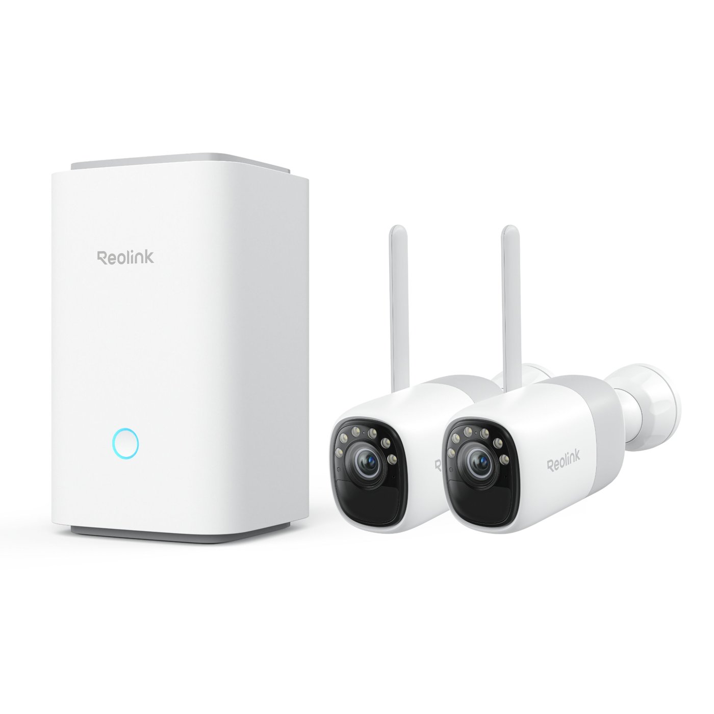 Reolink Home Hub med 2x Altas 2K-kameraer