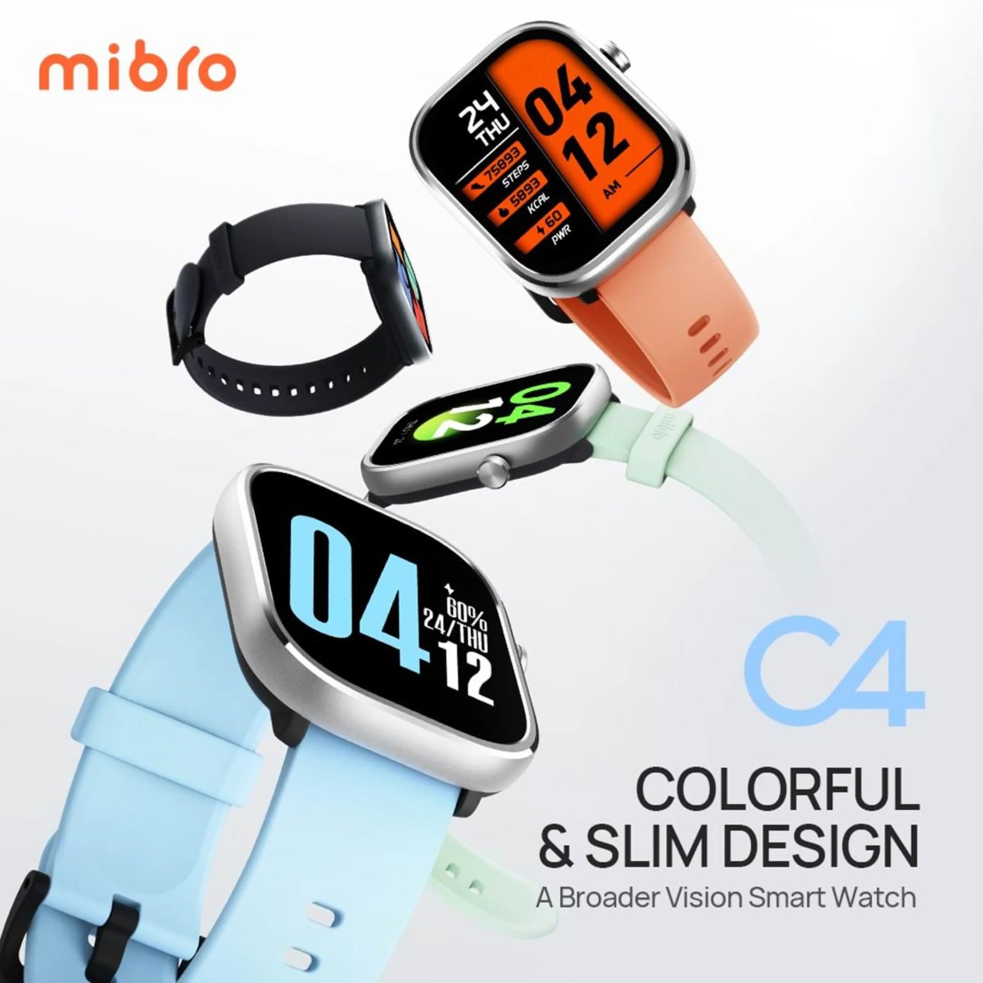 Mibro Watch C4 smartklocka Mörkgrå