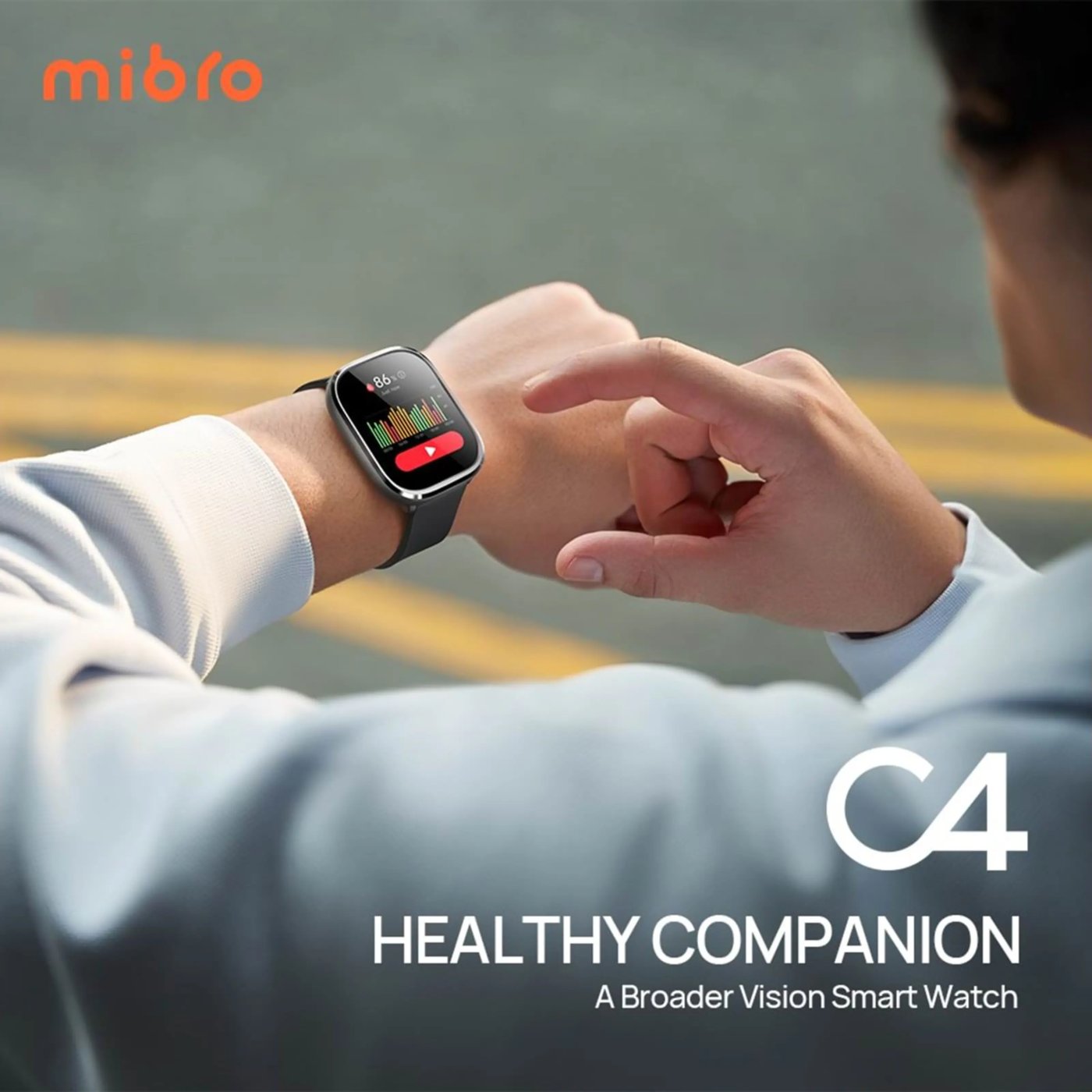Mibro Watch C4 smartklocka Mörkgrå