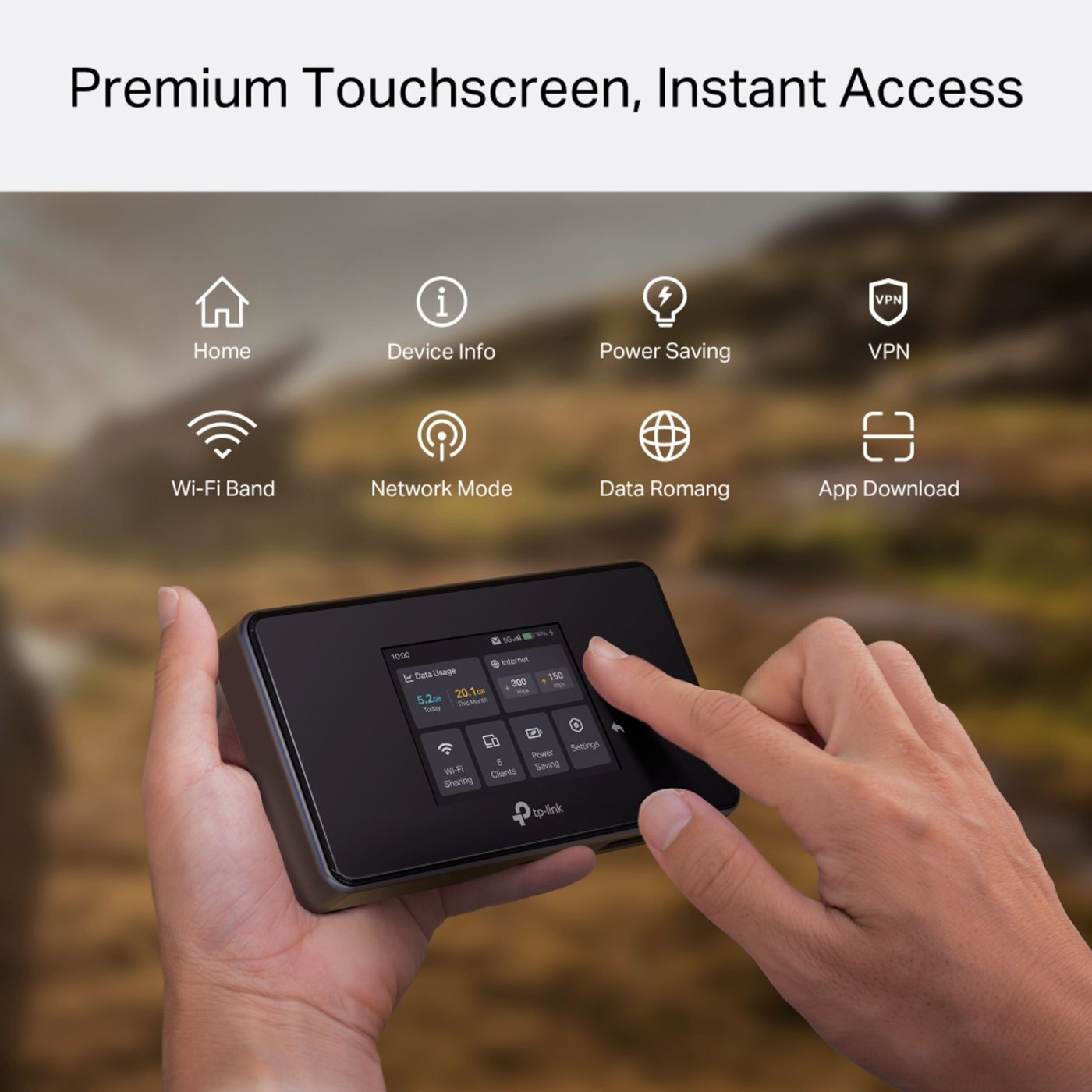 TP-link M8550 5G-router med modem AXE3600