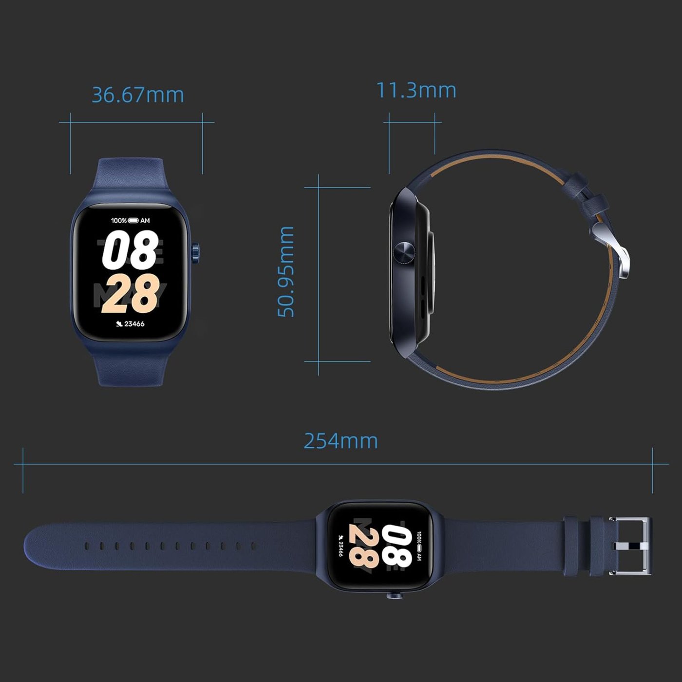 Mibro Watch T2 smartklocka Mörkblå