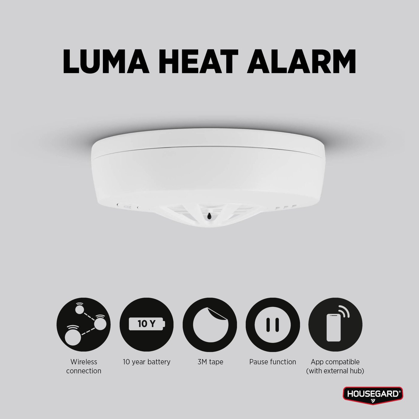 Housegard Luma trådlös värmevarnare
