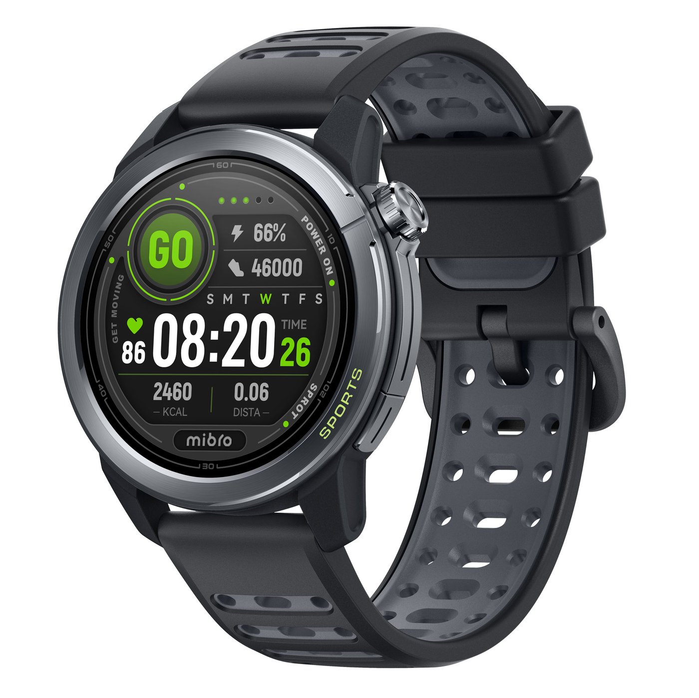 Mibro GS Active2 smartklokke Mørkegrå