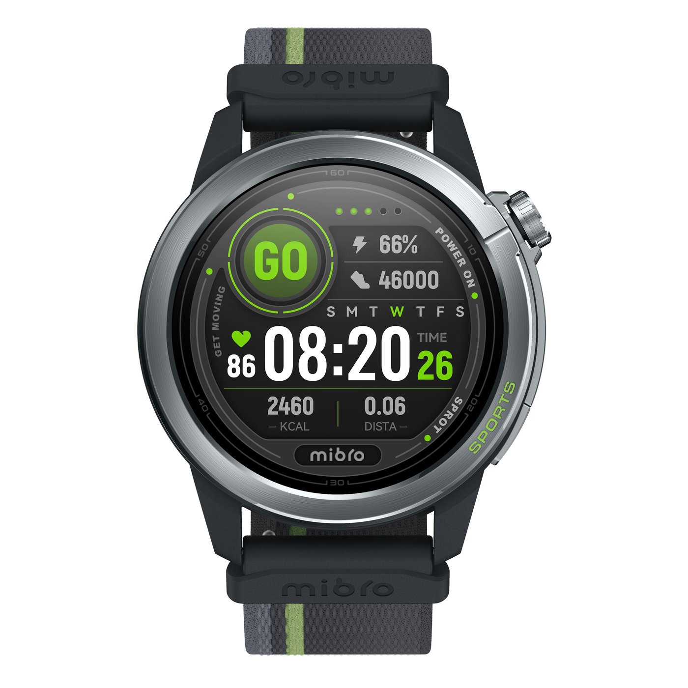 Mibro GS Active2 smartklocka Mörkgrå