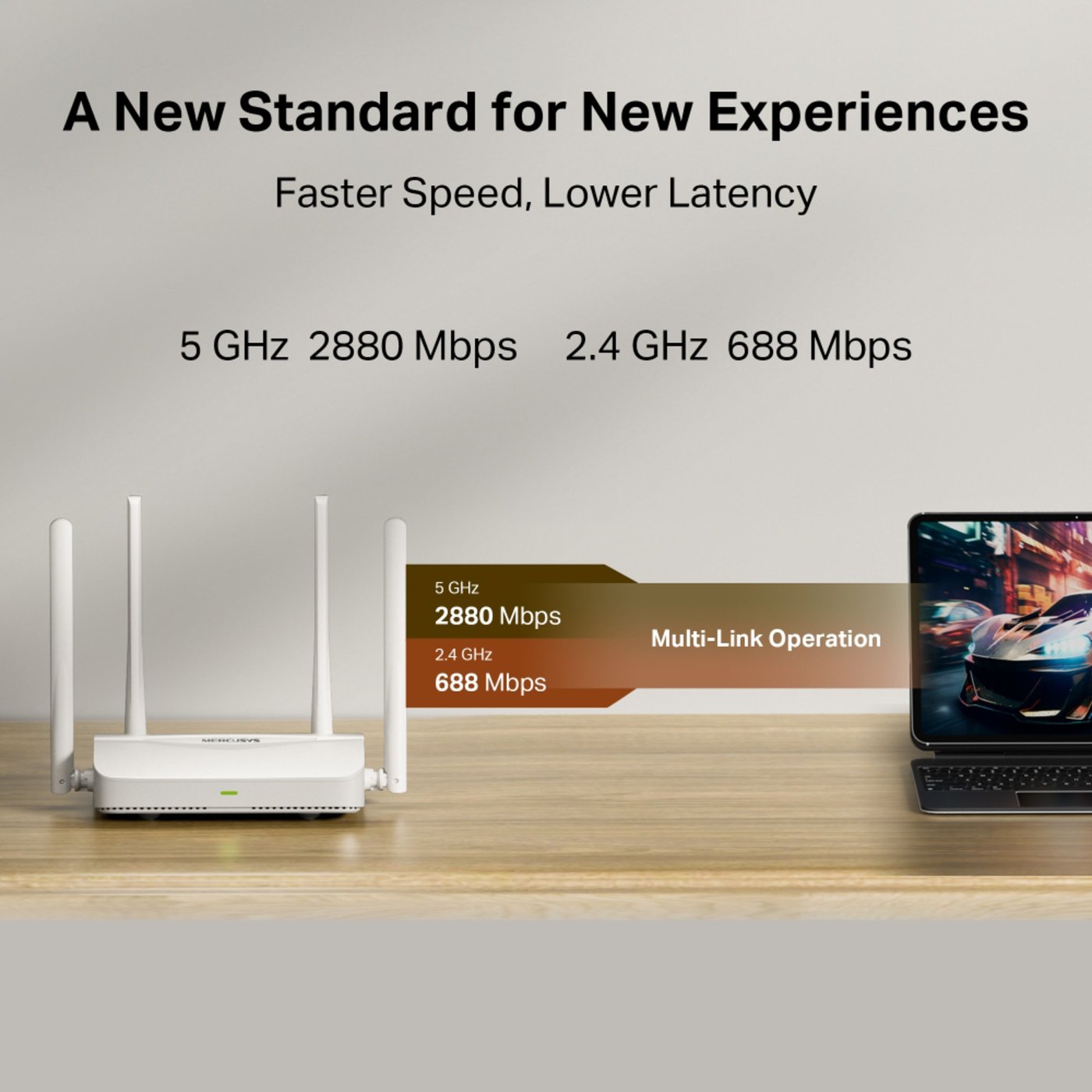 Mercusys MR25WBE Dual Band BE3600 Wifi 7-router