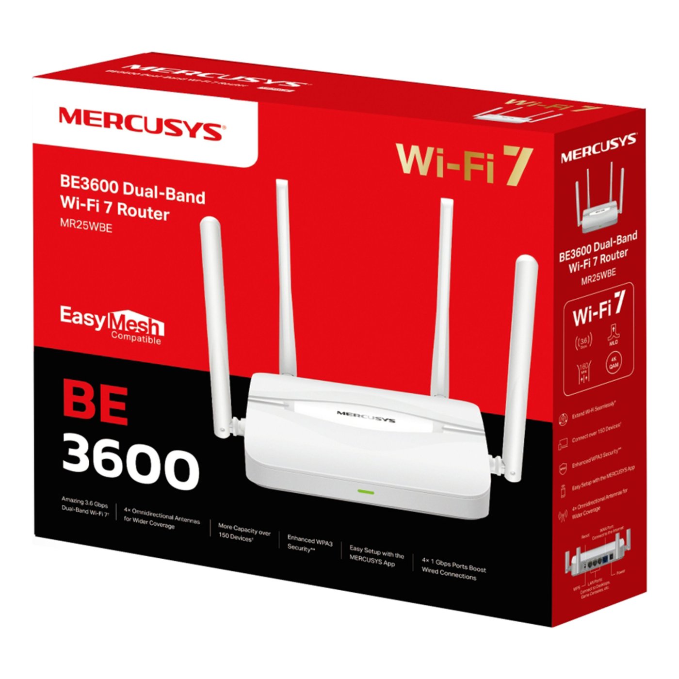 Mercusys MR25WBE Dual Band BE3600 Wifi 7-router