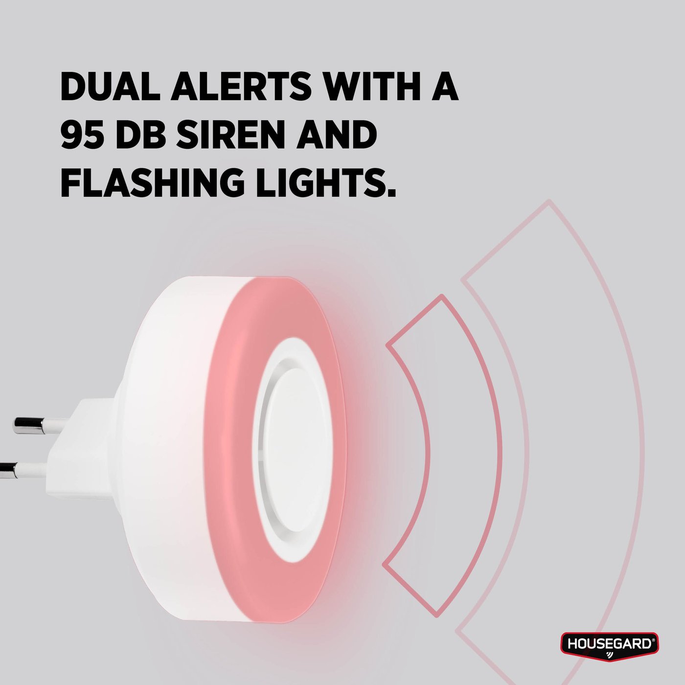 Housegard Luma trådlös siren med repeaterfunktion