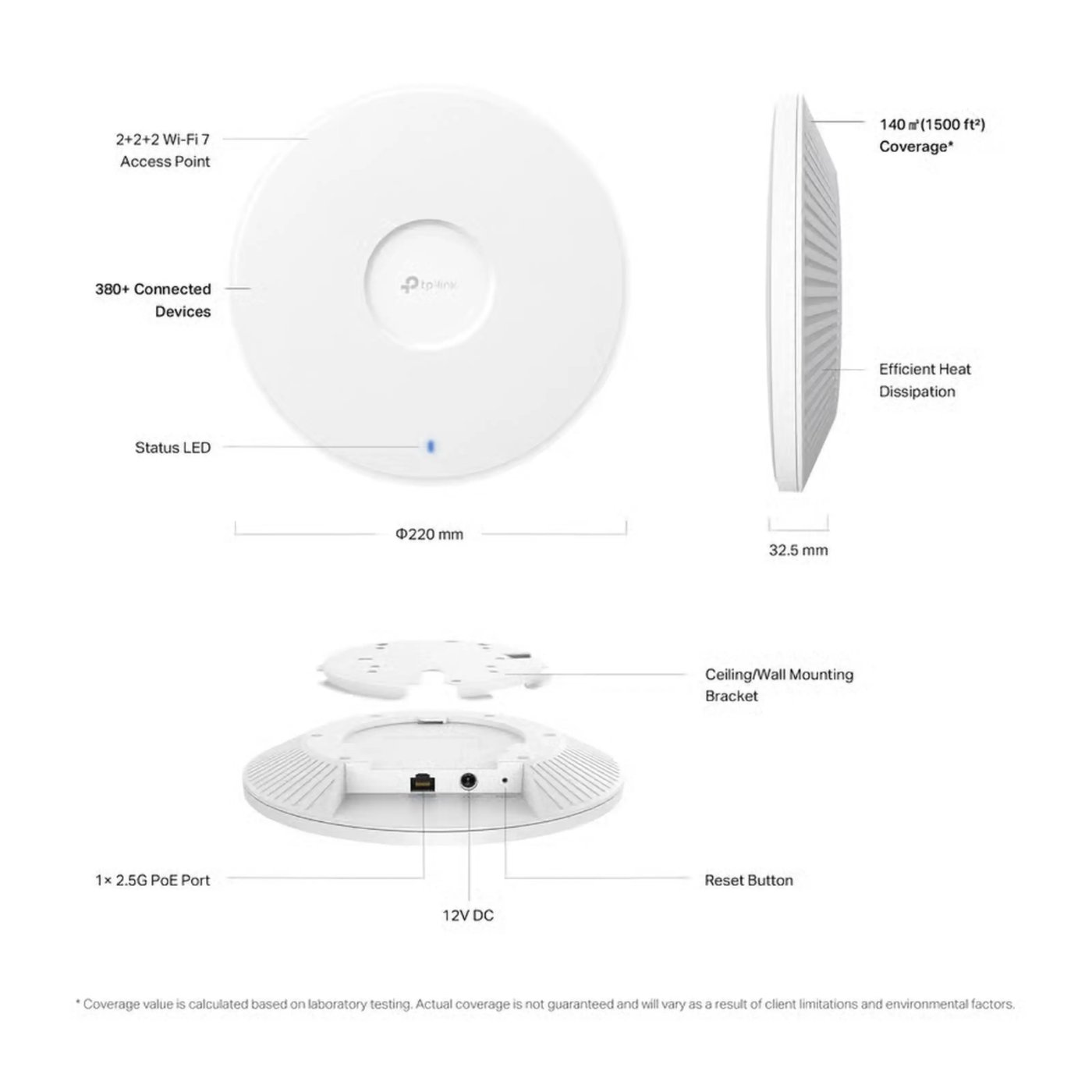 TP-Link Omada EAP772 Wifi 7 Roaming-accesspunkt BE9700
